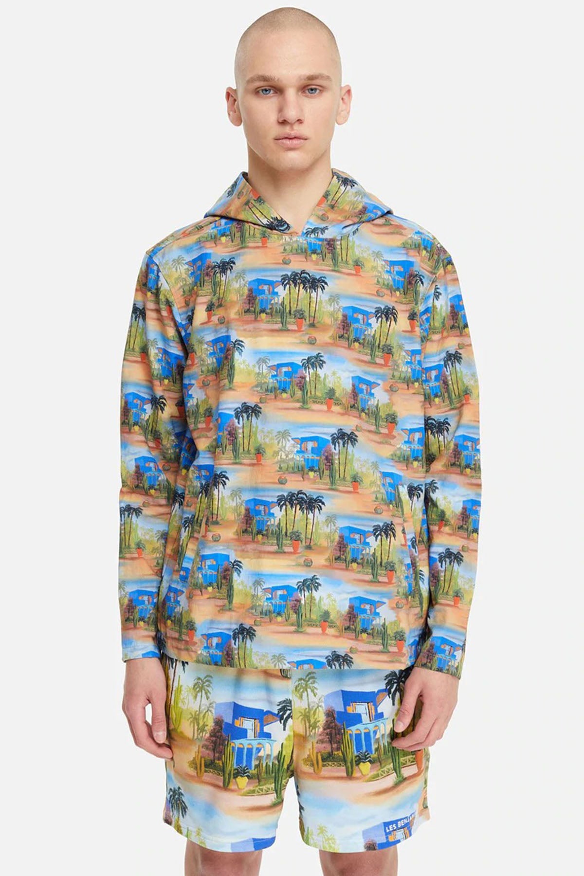 Les Benjamins Kapüşonlu Desenli Sweatshirt-Libas Trendy Fashion Store