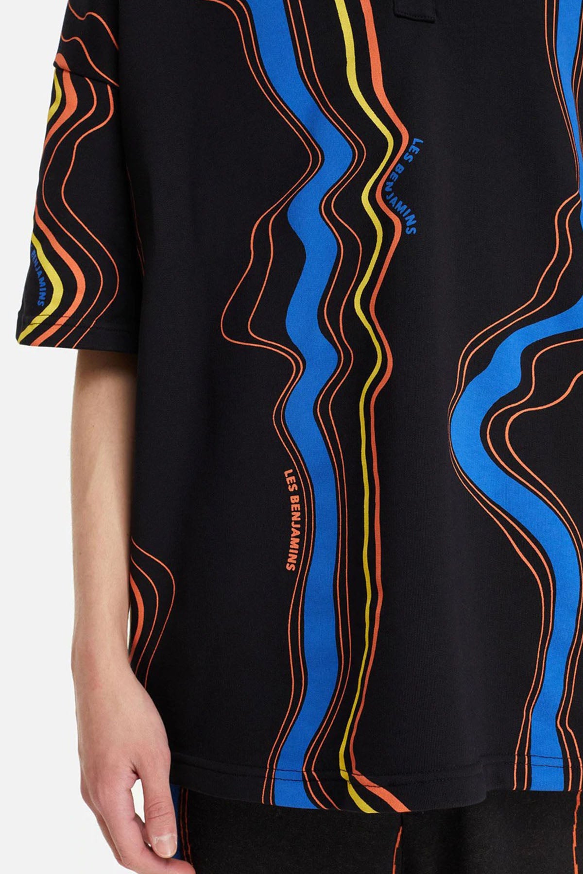 Les Benjamins Geniş Kesim Desenli Polo Yaka T-shirt-Libas Trendy Fashion Store