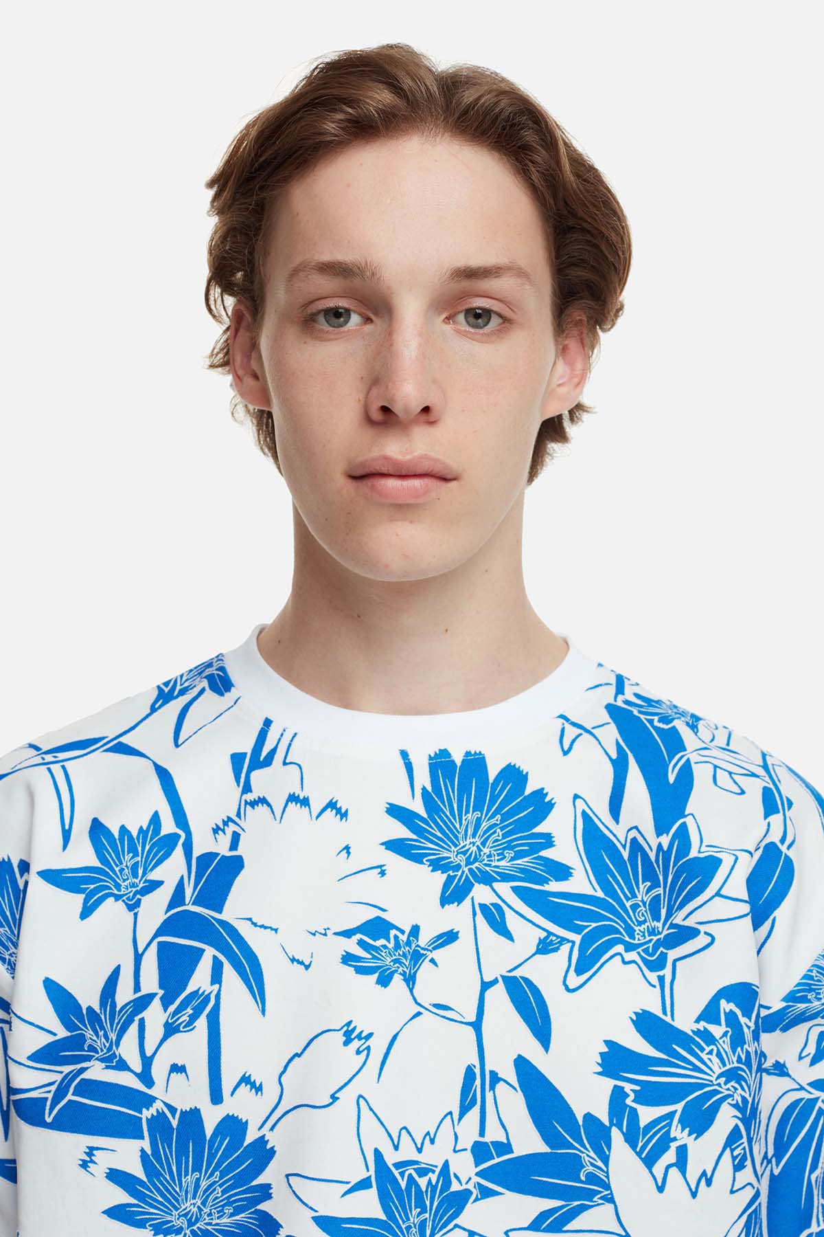 Les Benjamins Geniş Kesim Çiçek Desenli T-shirt-Libas Trendy Fashion Store