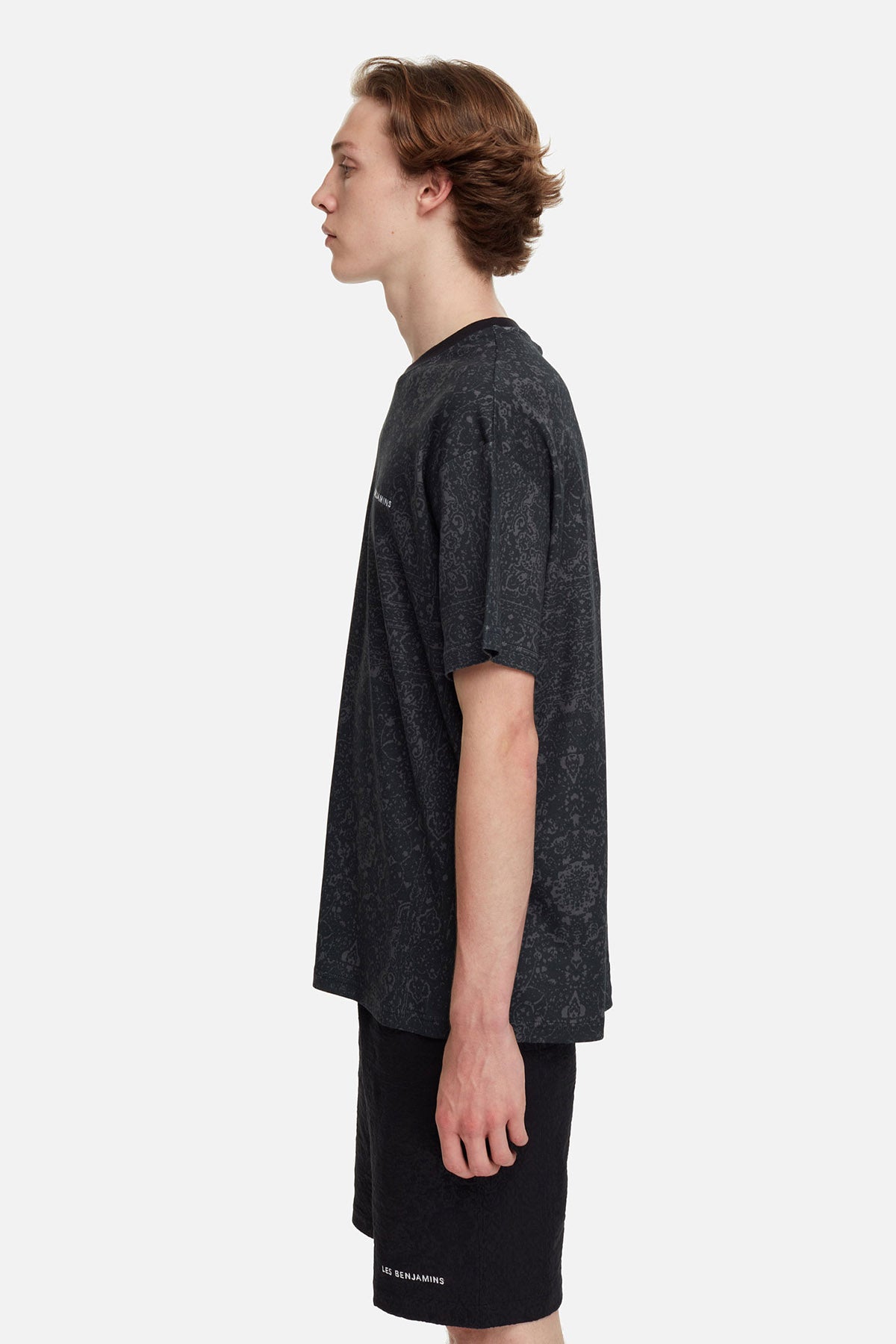 Les Benjamins Yuvarlak Yaka Desenli T-shirt-Libas Trendy Fashion Store