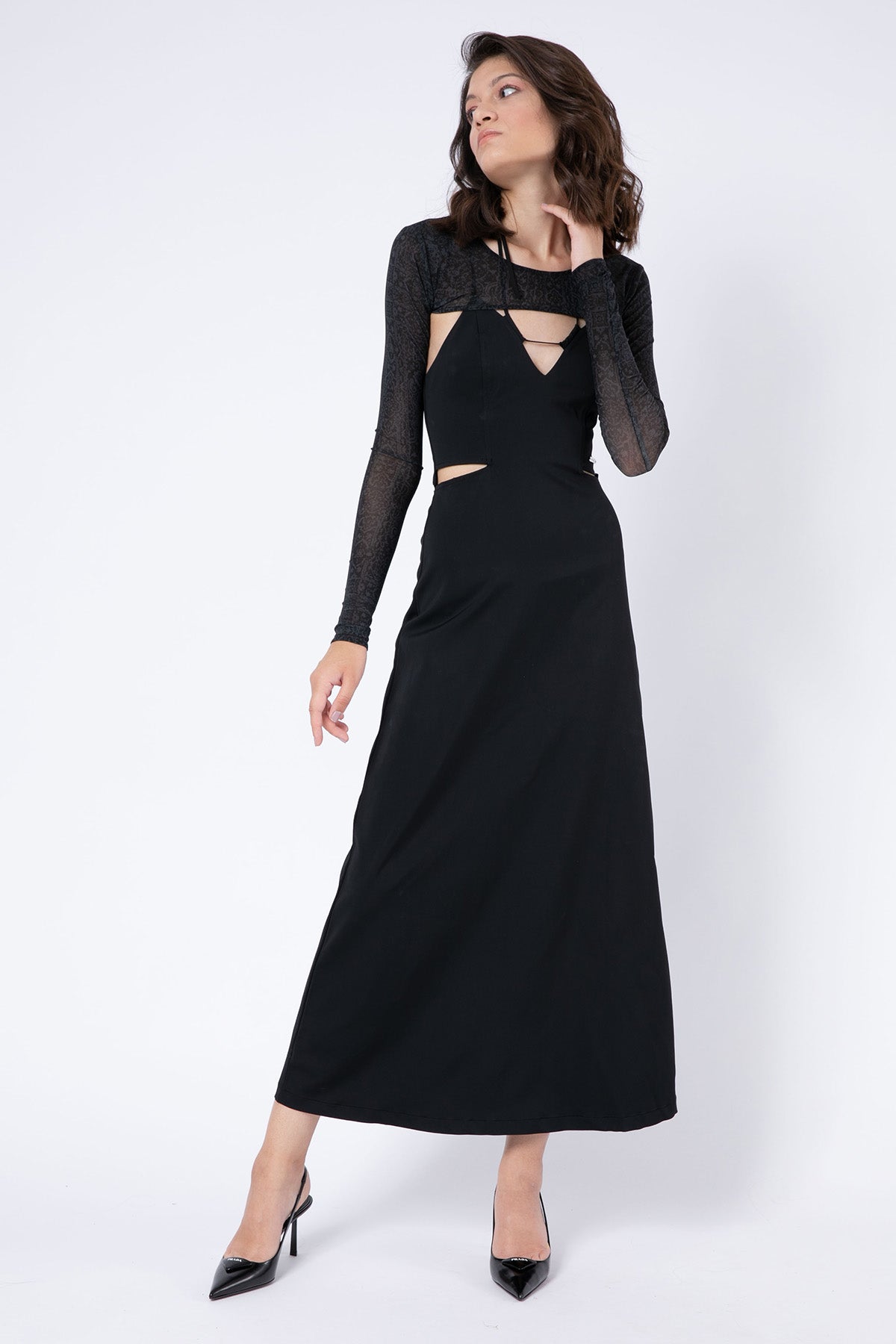 Les Benjamins Maxi Elbise-Libas Trendy Fashion Store
