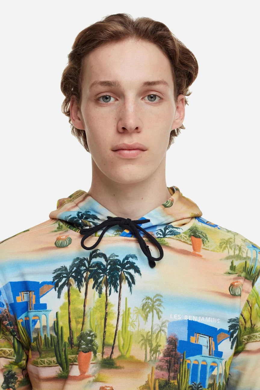 Les Benjamins Desenli Kapüşonlu Sweatshirt-Libas Trendy Fashion Store