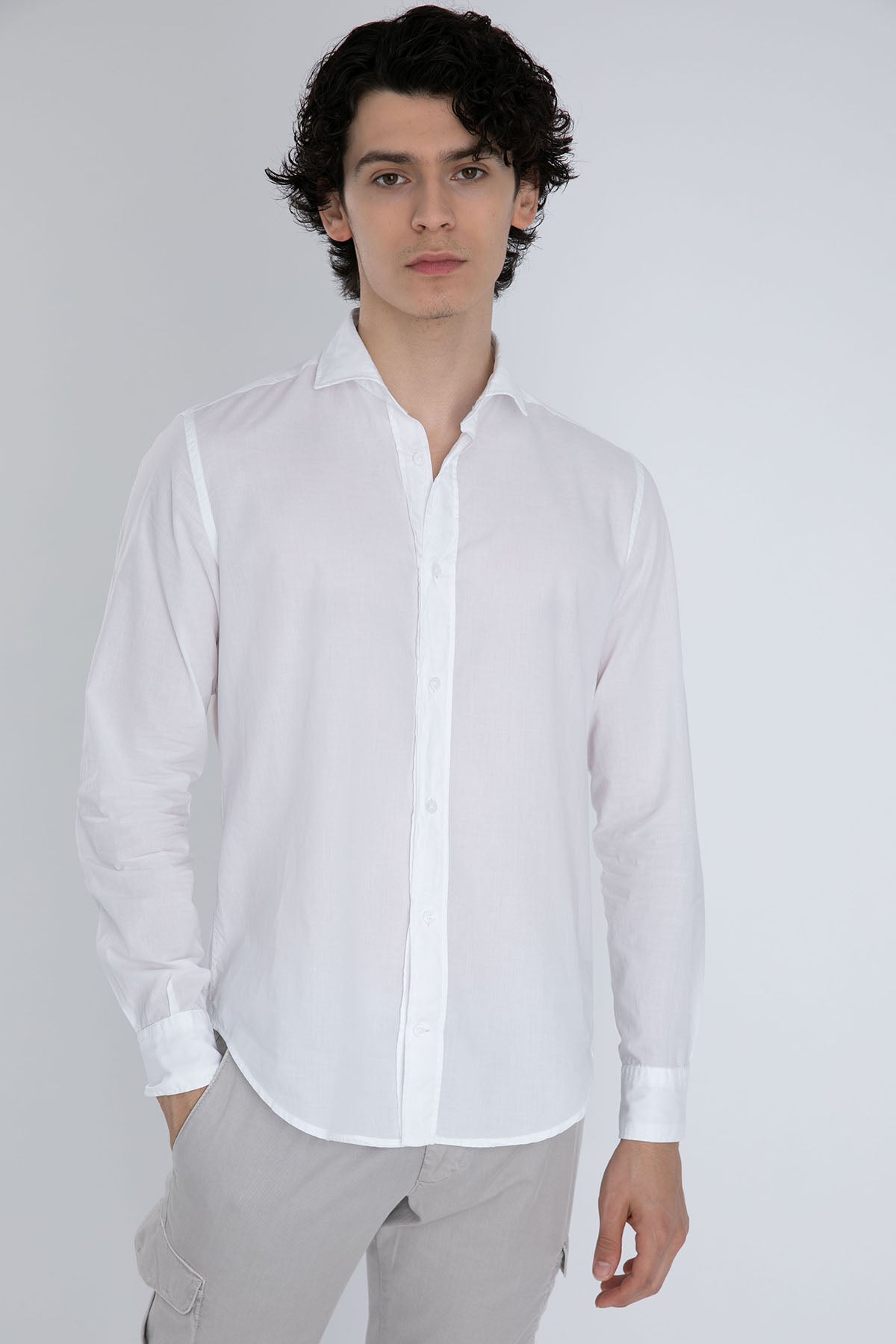 Fradi Fransız Yaka Yıkamalı Gömlek-Libas Trendy Fashion Store