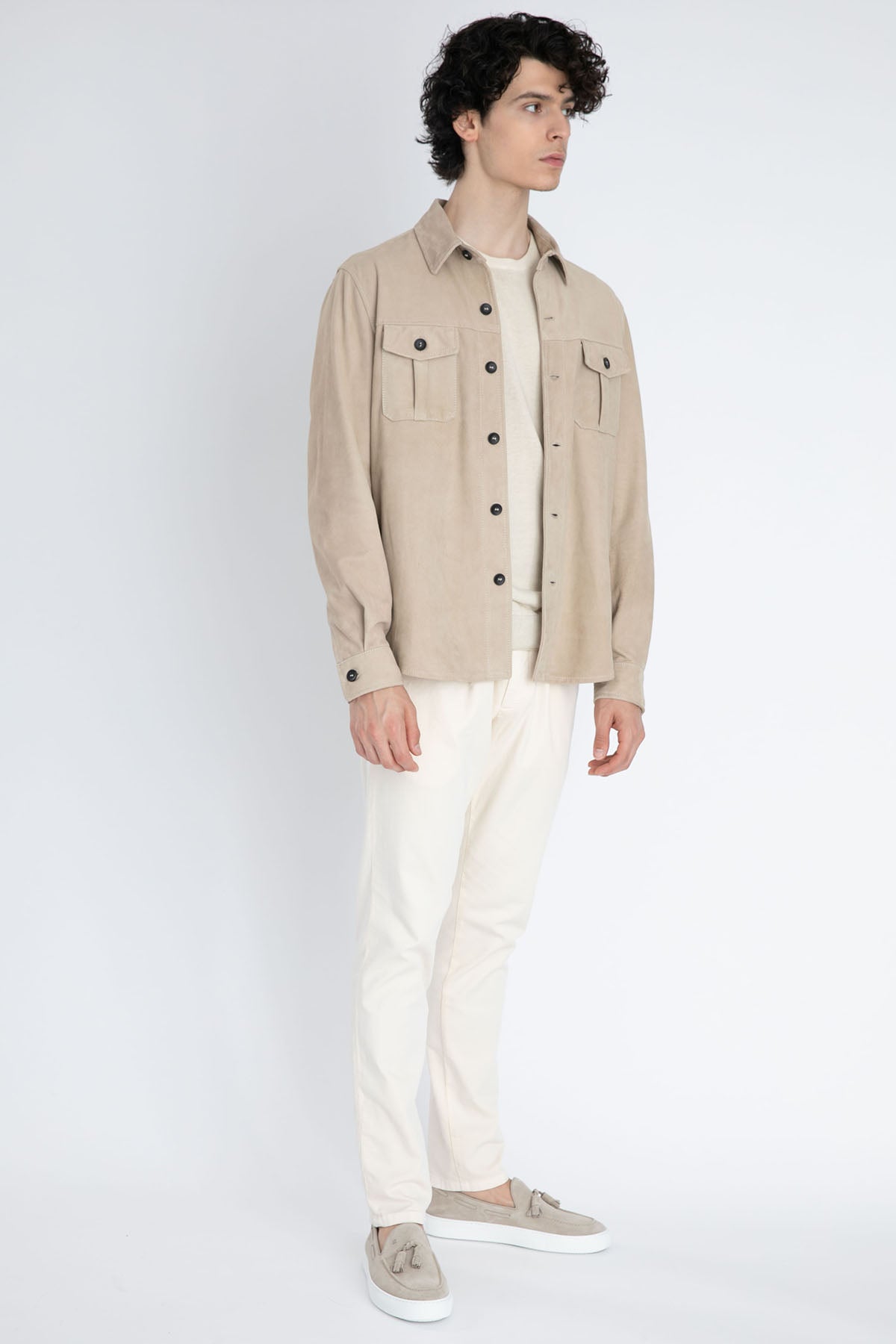 Fradi Beli Lastikli Tek Pile Pantolon-Libas Trendy Fashion Store