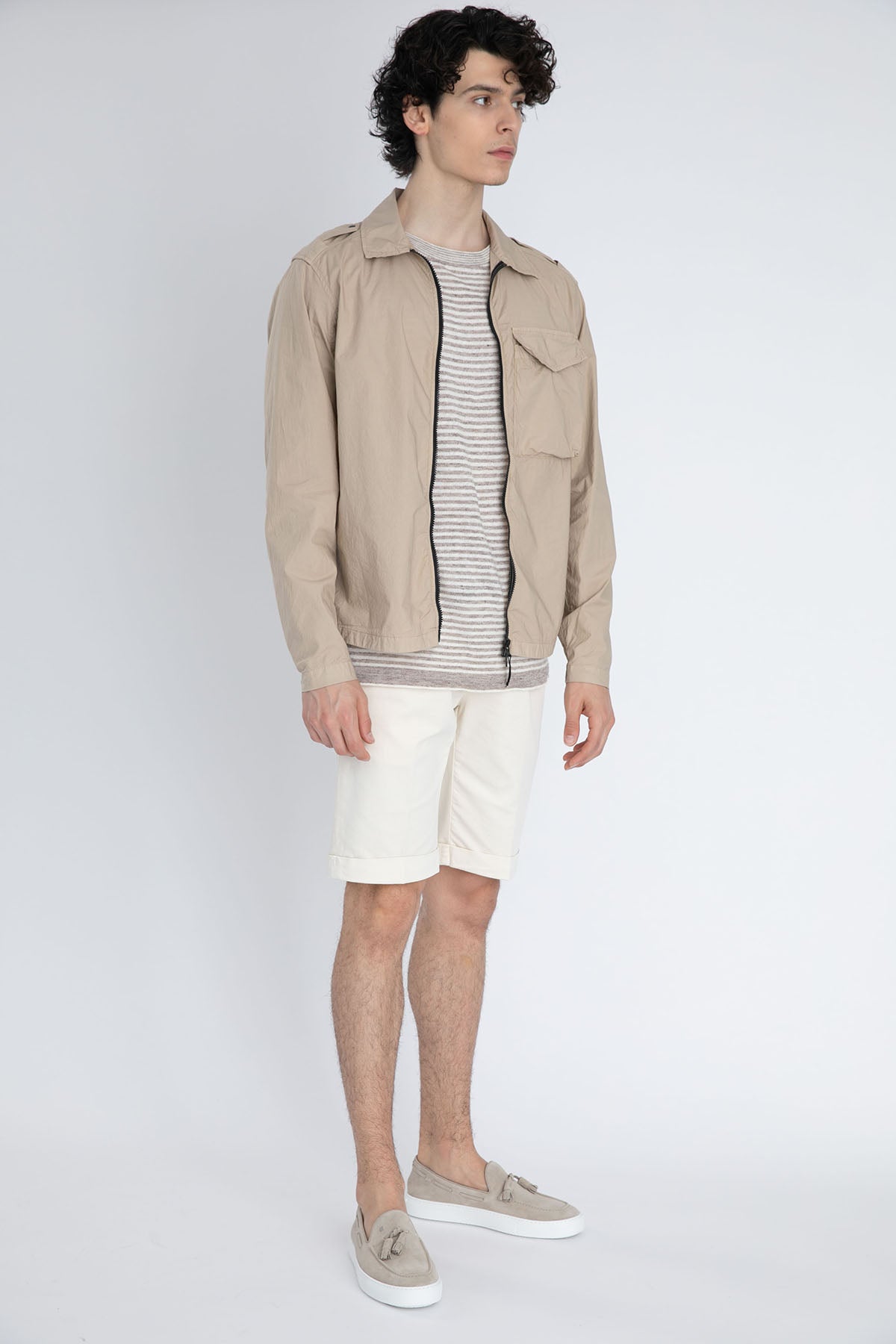 Fradi Beli Lastikli Tek Pile Şort-Libas Trendy Fashion Store