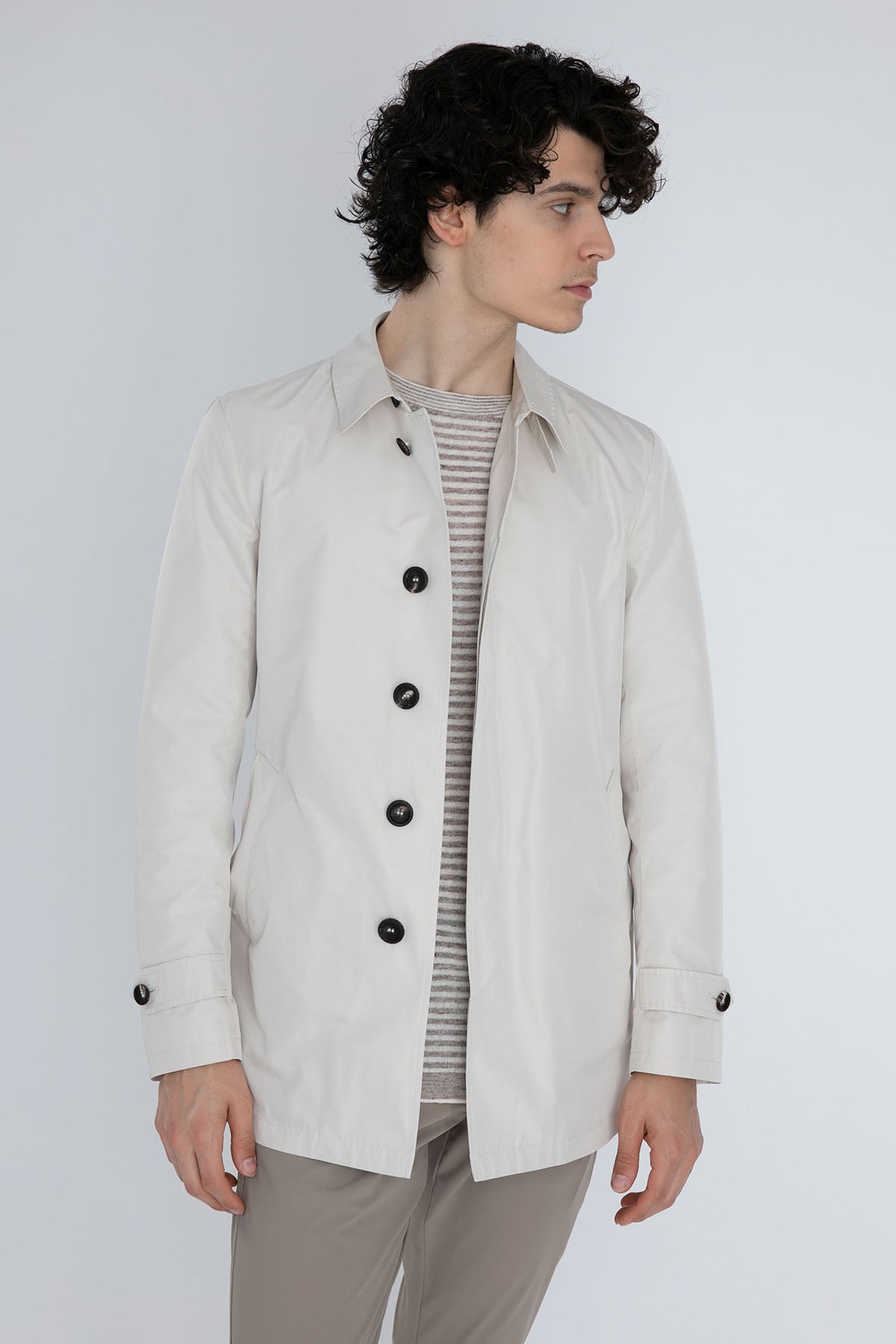 Fradi Klasik Yaka İnce Trençkot-Libas Trendy Fashion Store