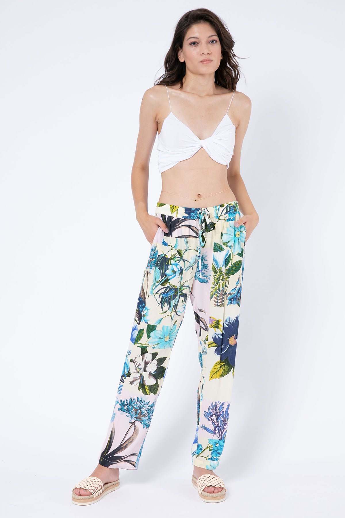 Rene Derhy Margaret Beli Lastikli Desenli Pantolon-Libas Trendy Fashion Store
