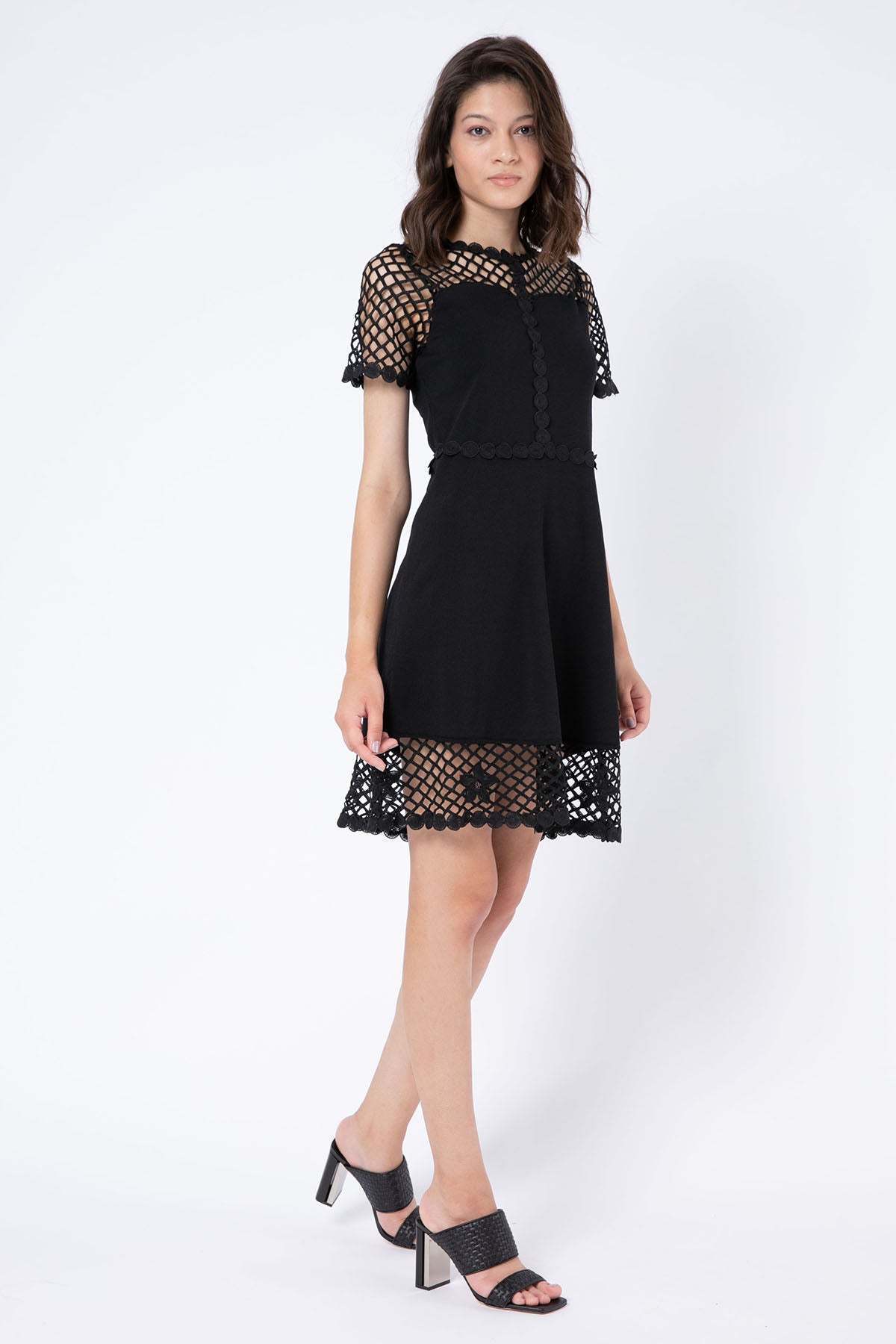 Rene Derhy Zaara Dizüstü File Detaylı Elbise-Libas Trendy Fashion Store