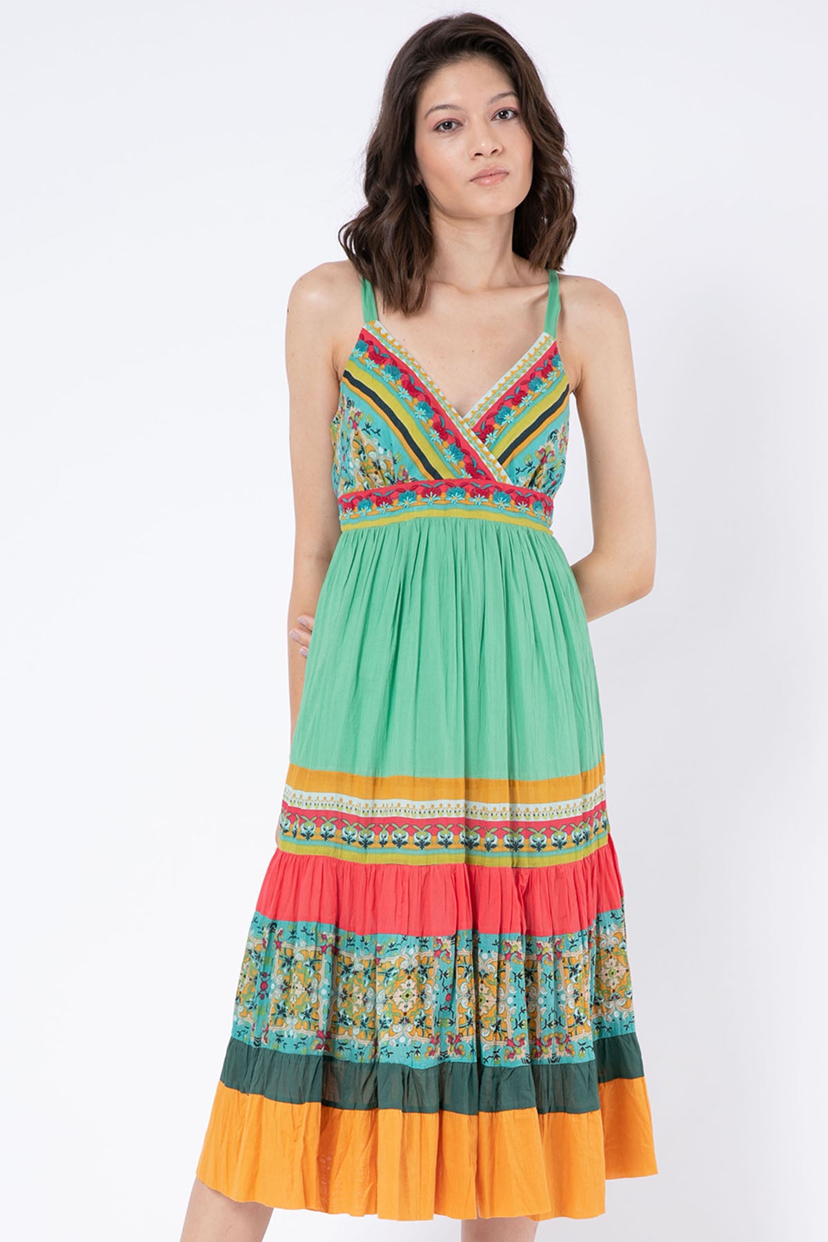 Rene Derhy Agave Midi Elbise-Libas Trendy Fashion Store