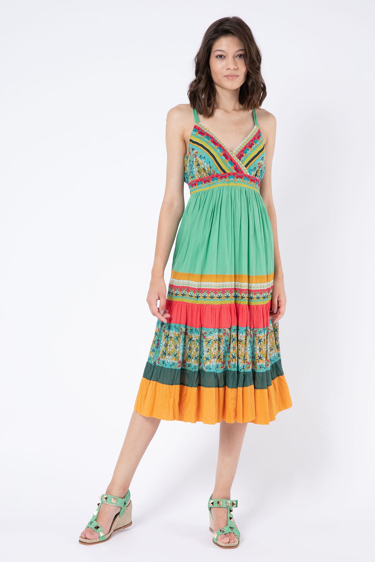 Rene Derhy Agave Midi Elbise-Libas Trendy Fashion Store