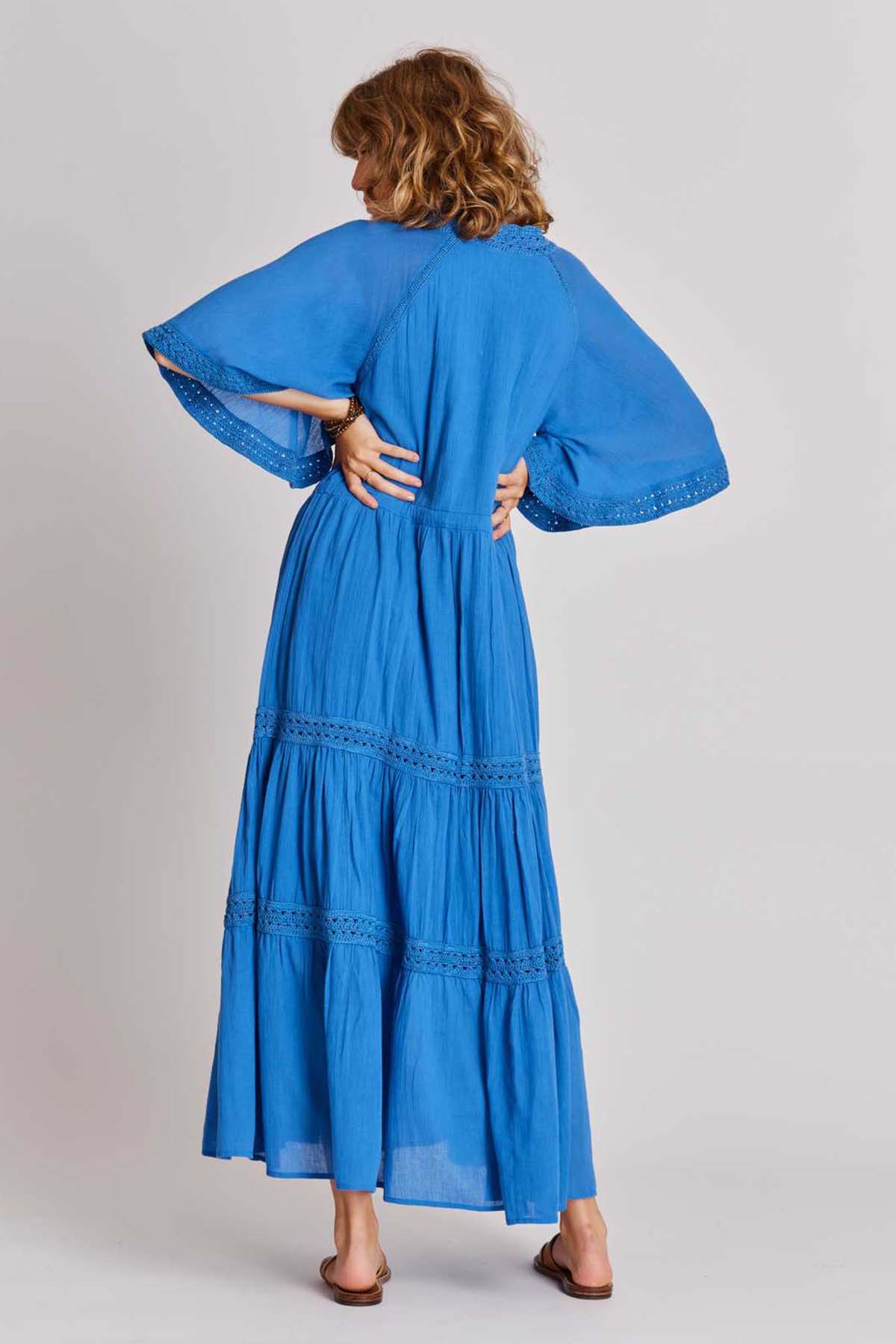 Rene Derhy Barbades Fistolu Maxi Elbise-Libas Trendy Fashion Store