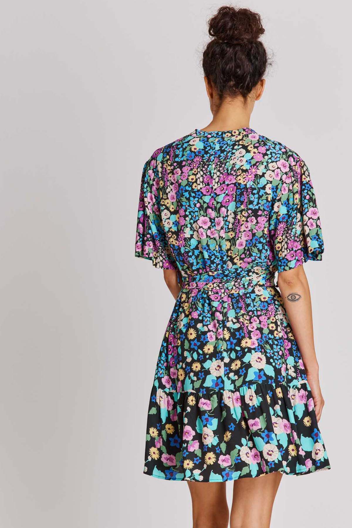 Rene Derhy Anaelle Renkli Çiçek Desenli Dizüstü Elbise-Libas Trendy Fashion Store