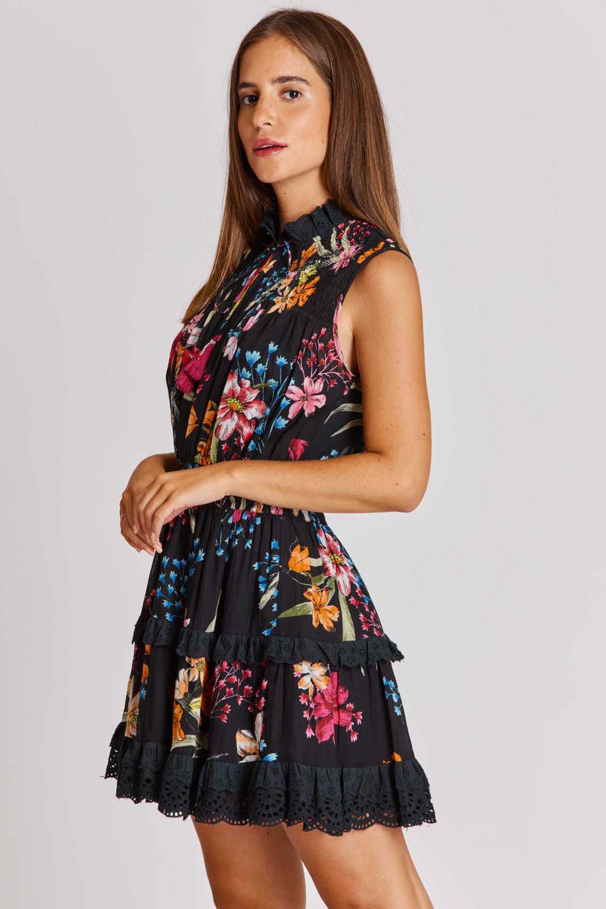 Rene Derhy Aliette Fırfır Etekli Mini Elbise-Libas Trendy Fashion Store