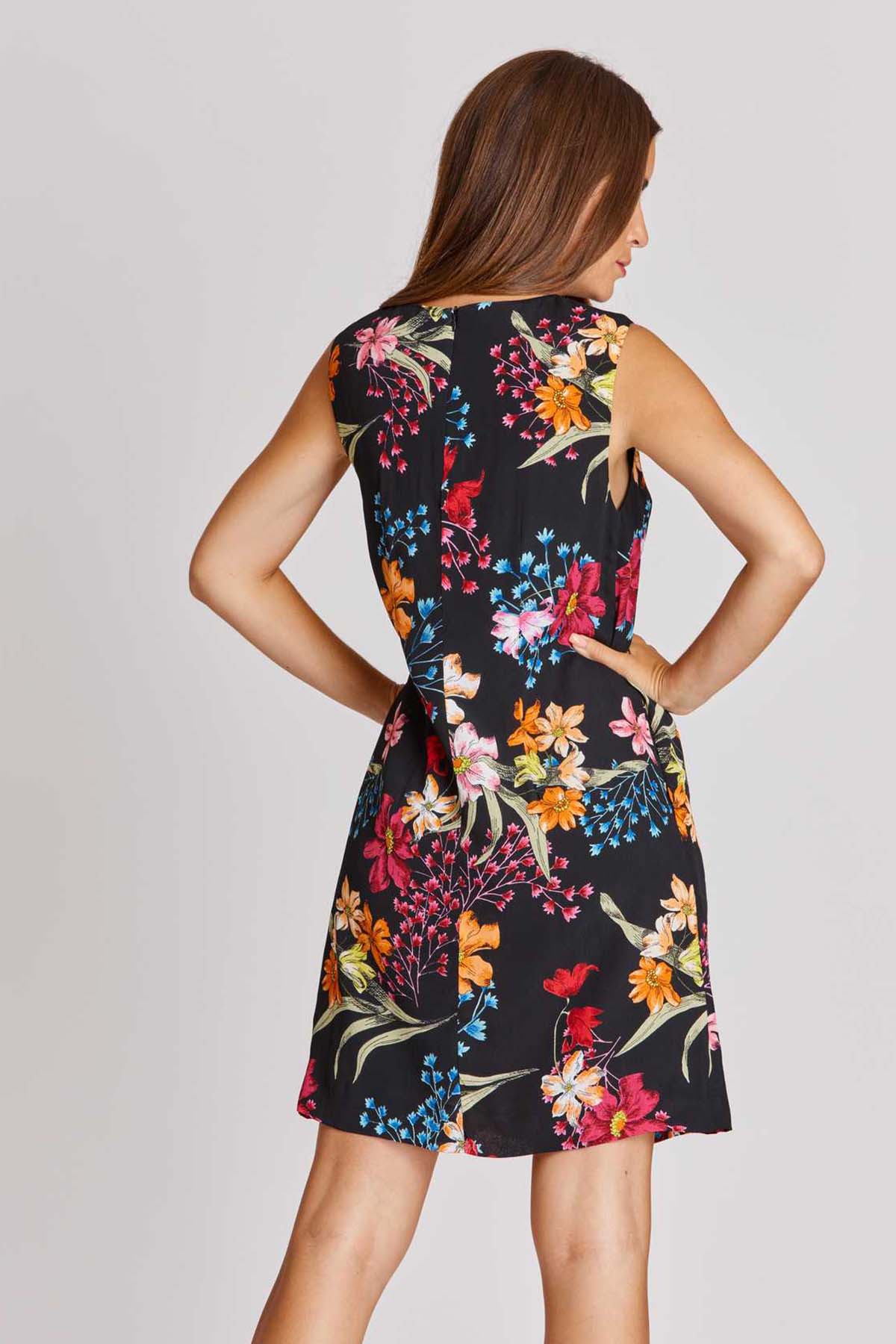 Rene Derhy Aloes Renkli Desenli Dizüstü Elbise-Libas Trendy Fashion Store