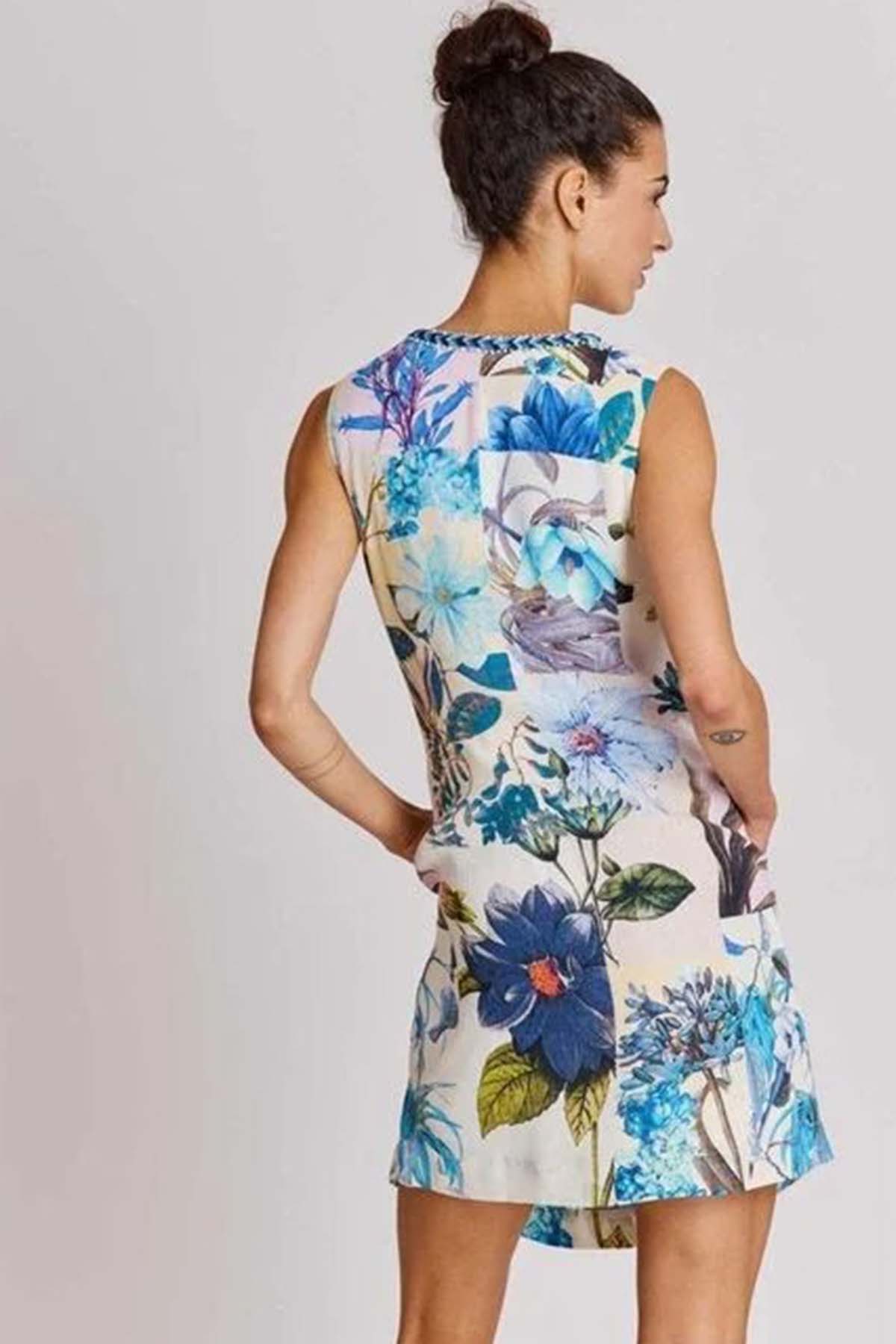 Rene Derhy Augusta Renkli Çiçek Desenli Dizüstü Elbise-Libas Trendy Fashion Store