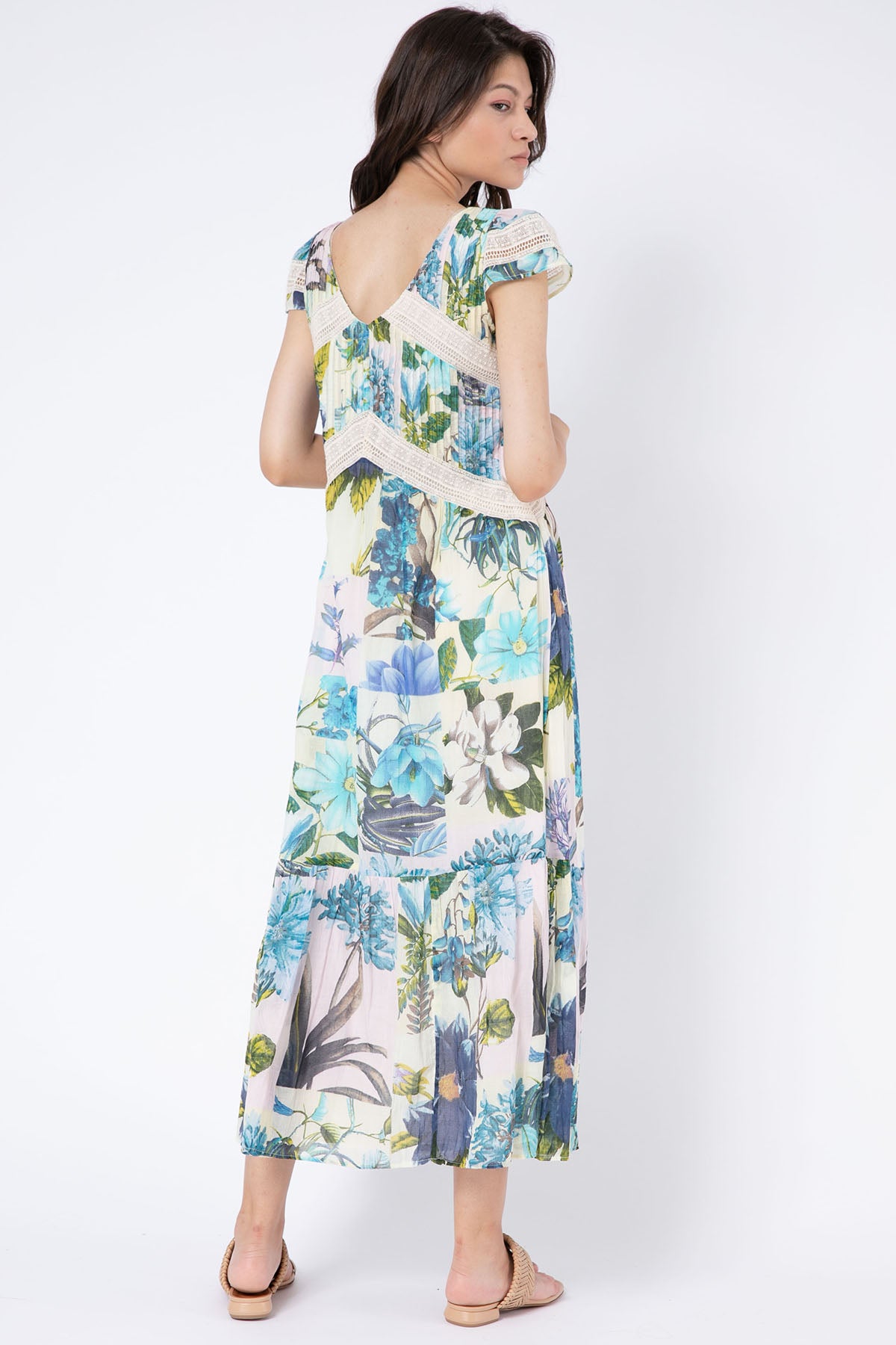 Rene Derhy Avril Desenli Maxi Elbise-Libas Trendy Fashion Store