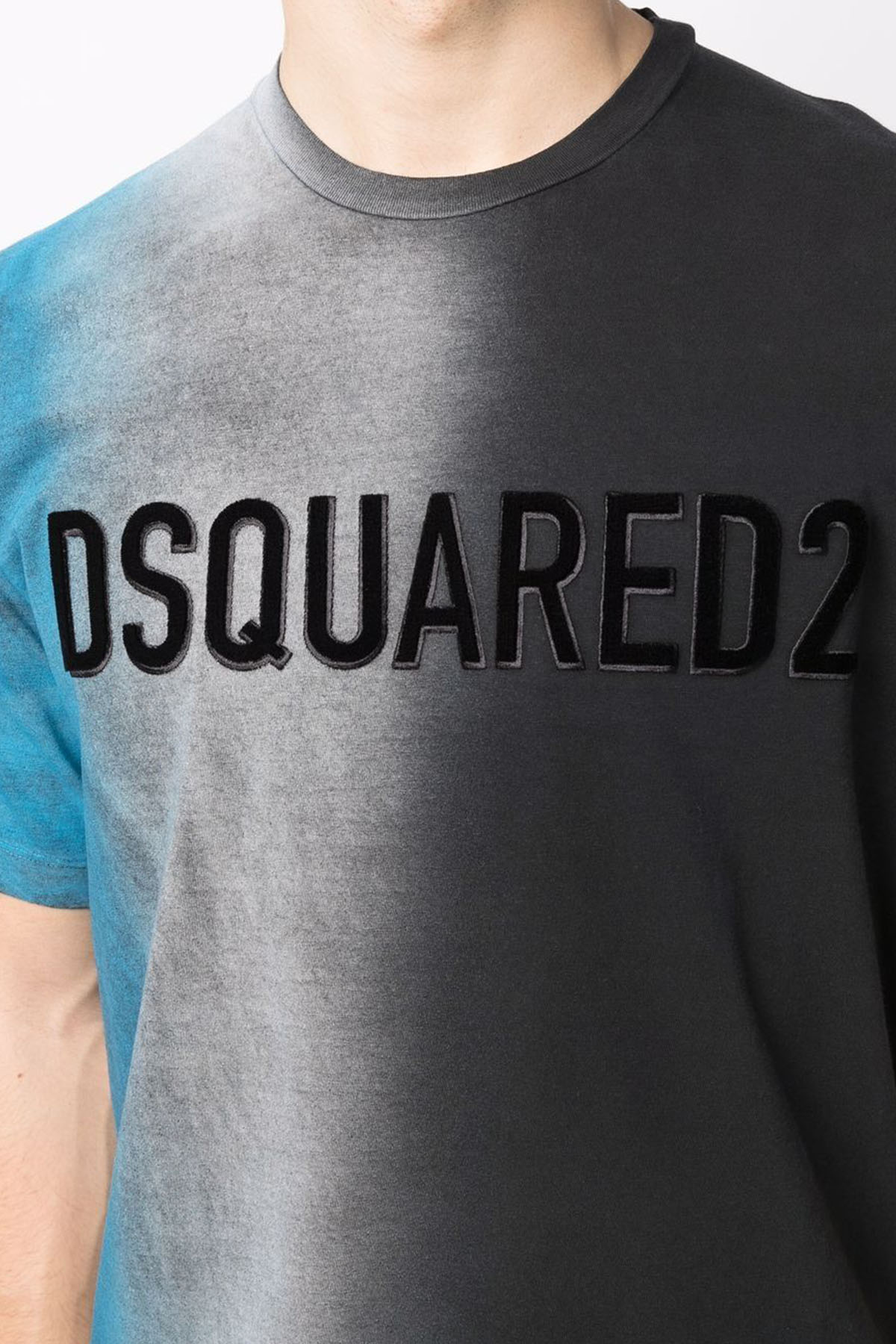 Dsquared Logolu Geniş Kesim Degrade T-shirt-Libas Trendy Fashion Store