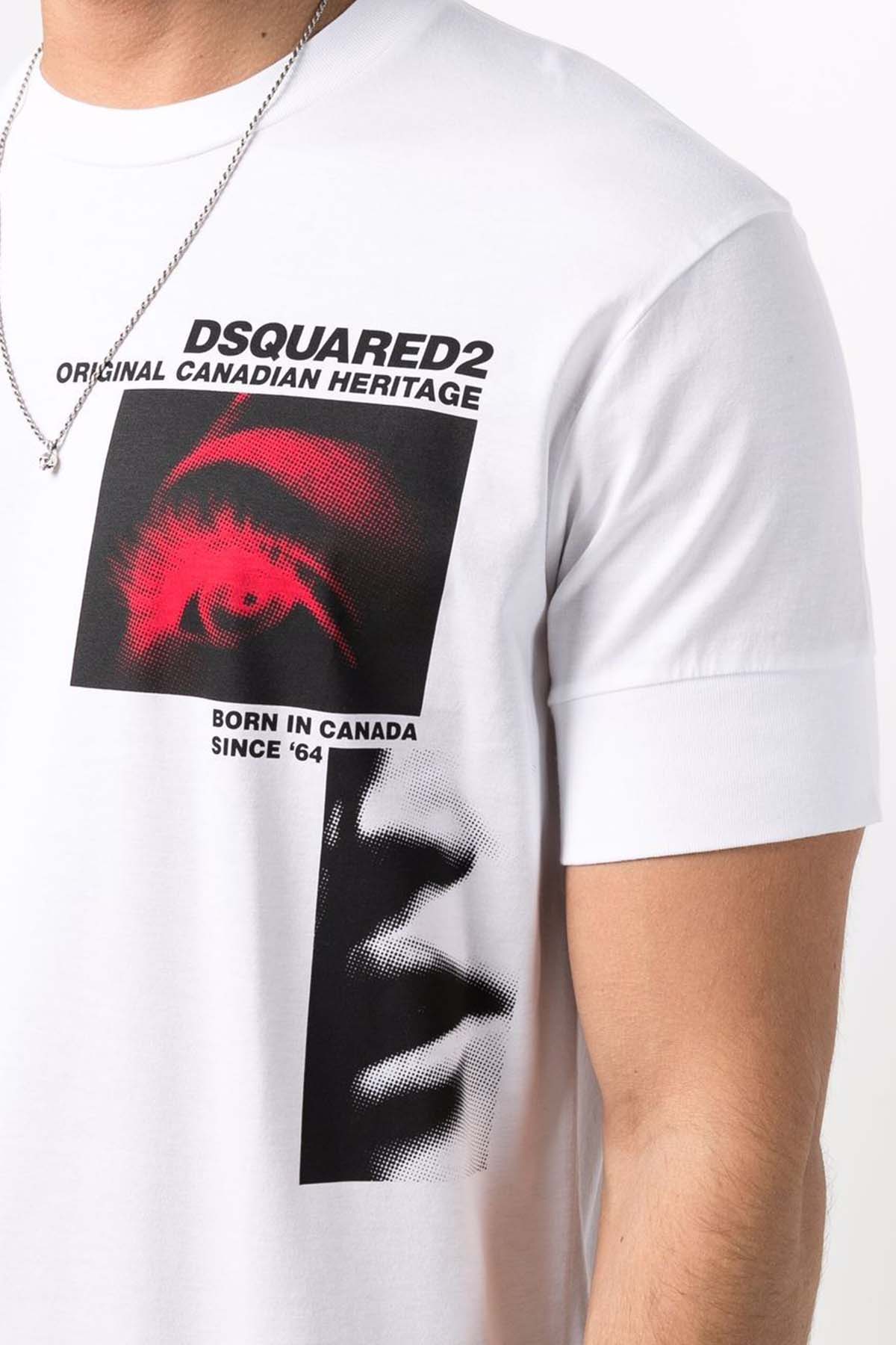 Dsquared Logolu Yuvarlak Yaka T-shirt-Libas Trendy Fashion Store
