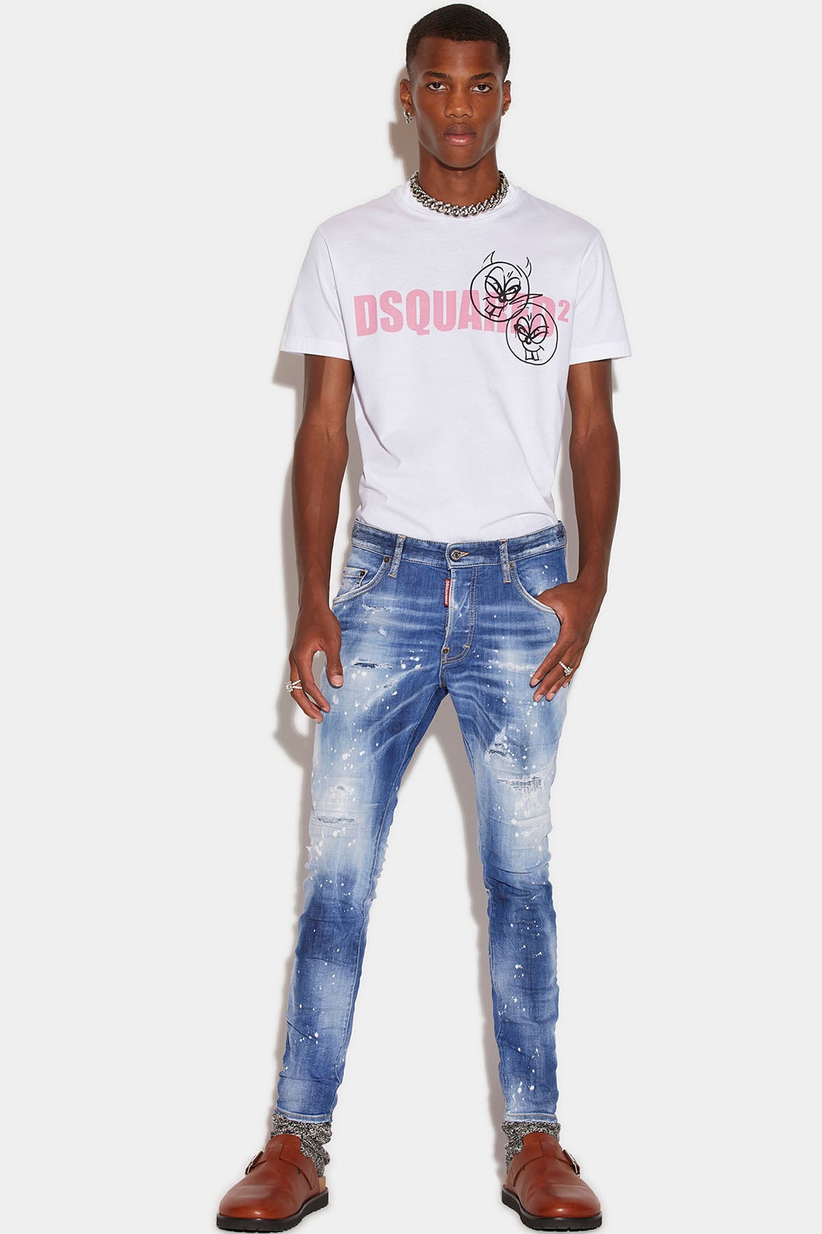 Dsquared Skater Yama ve Yırtık Detaylı Jeans-Libas Trendy Fashion Store