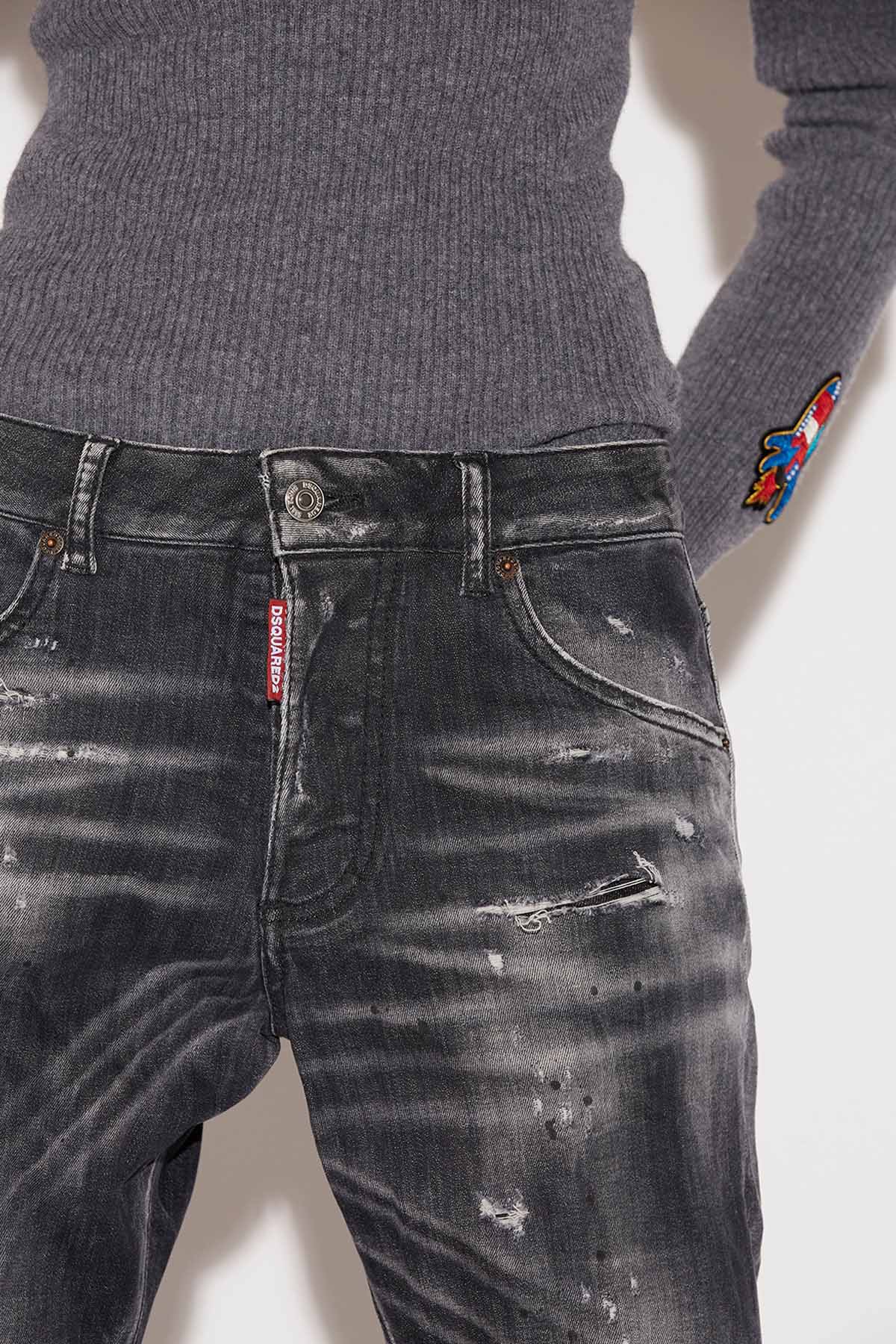 Dsquared Skinny Fit Dan Yırtık Detaylı Jeans-Libas Trendy Fashion Store