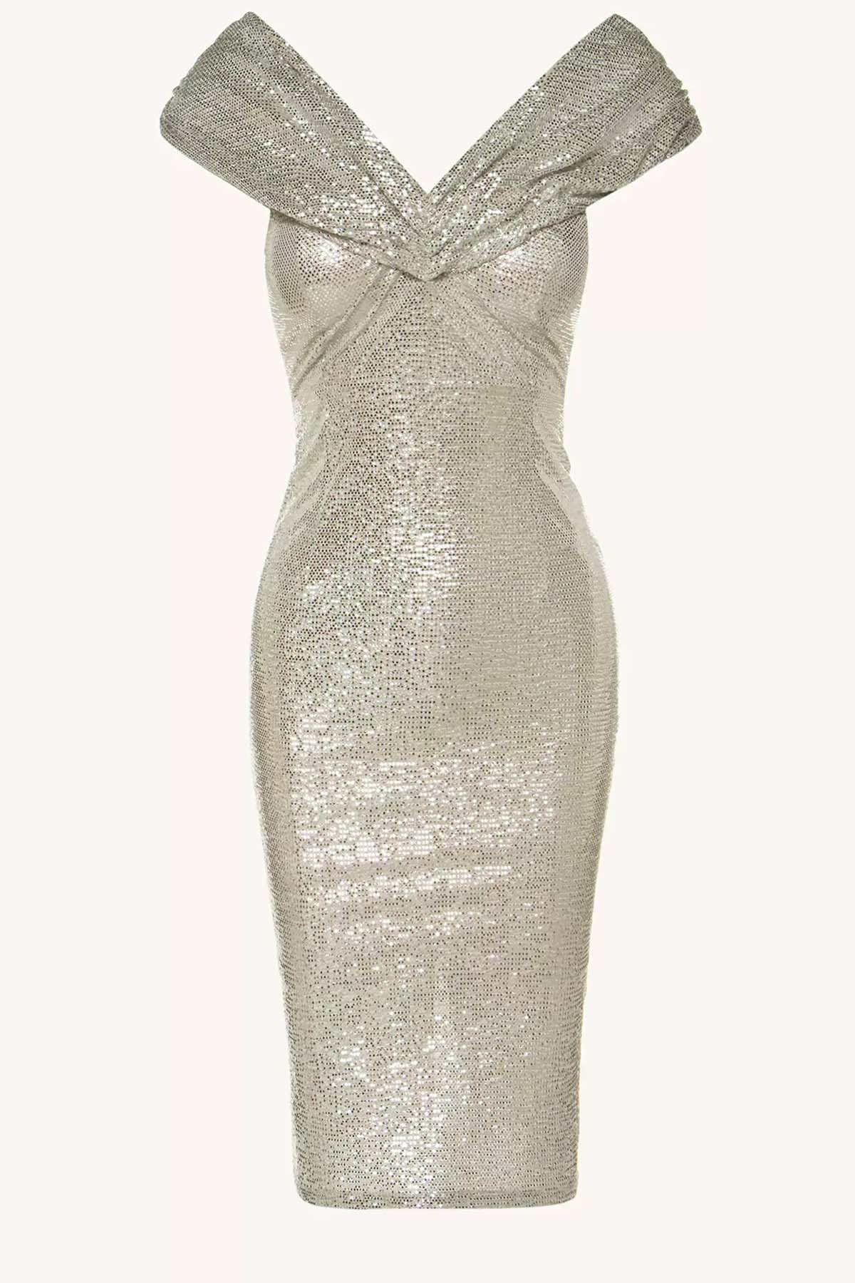 Lynne Dizüstü Payetli Straplez Elbise-Libas Trendy Fashion Store