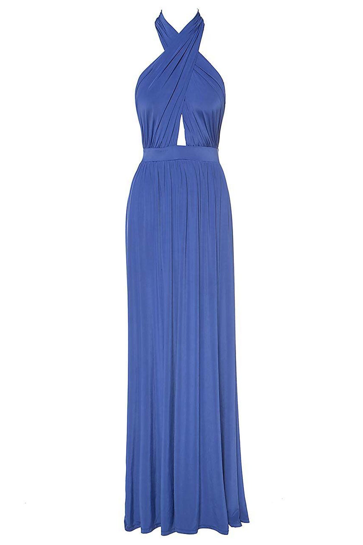 Bsb Sırtı Açık Yırtmaçlı Maxi Abiye-Libas Trendy Fashion Store