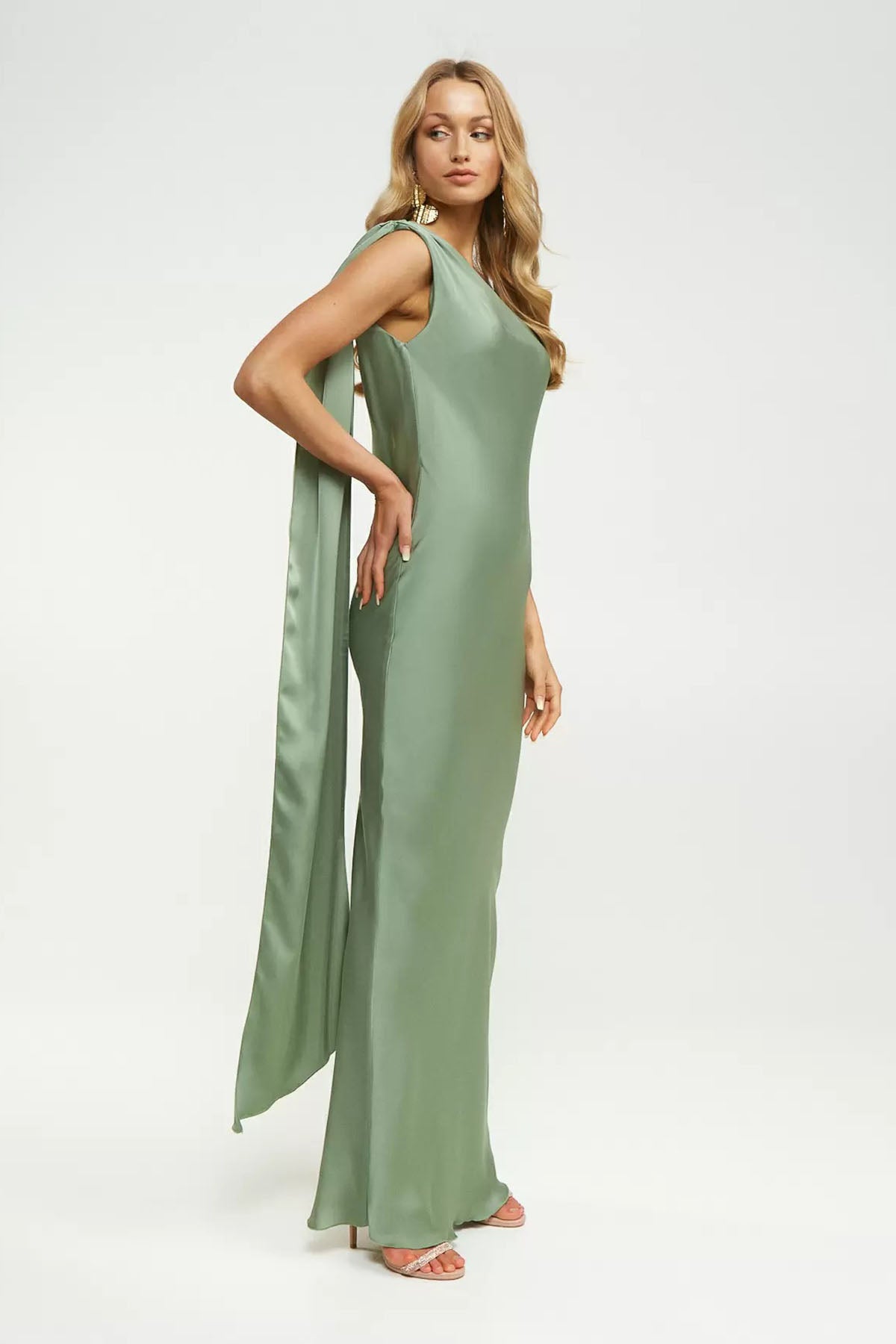 Lynne Tek Omuz Maxi Abiye-Libas Trendy Fashion Store