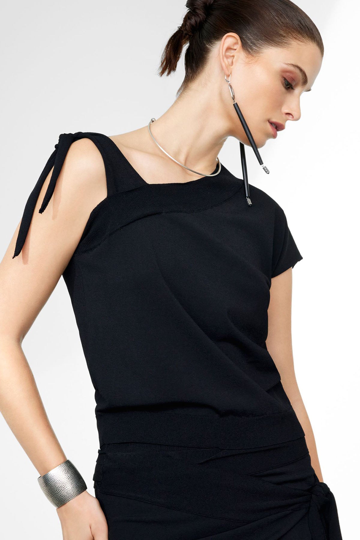 Sarah Pacini Tek Omuz Bağlamalı Bluz-Libas Trendy Fashion Store