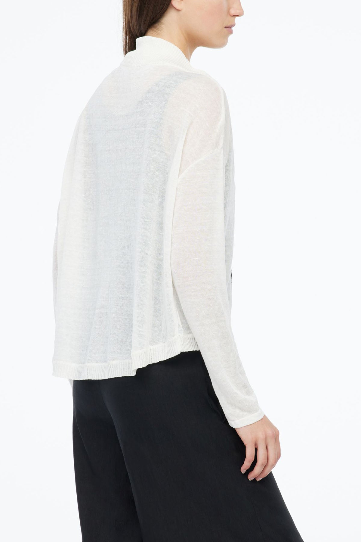 Sarah Pacini Keten Fermuarlı Triko Ceket-Libas Trendy Fashion Store