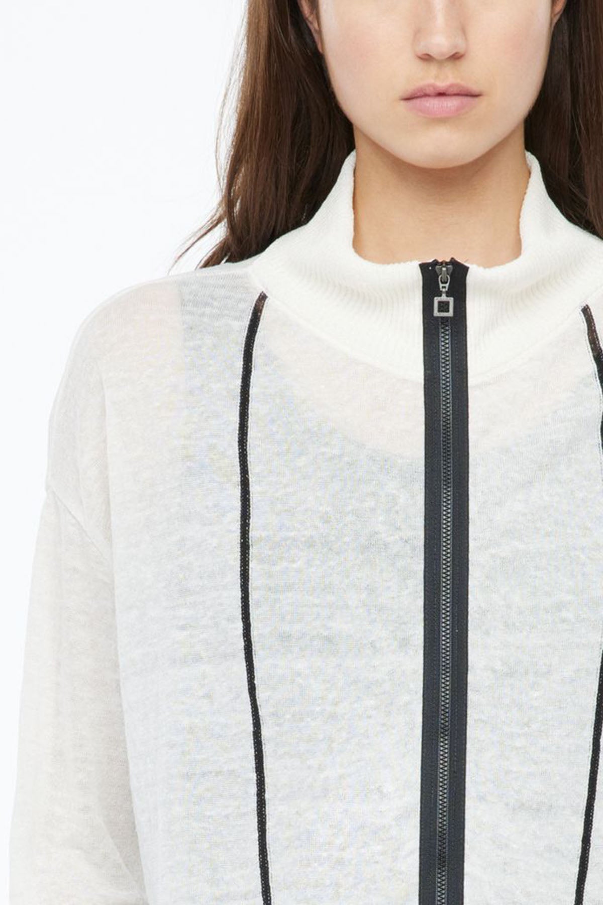 Sarah Pacini Keten Fermuarlı Triko Ceket-Libas Trendy Fashion Store