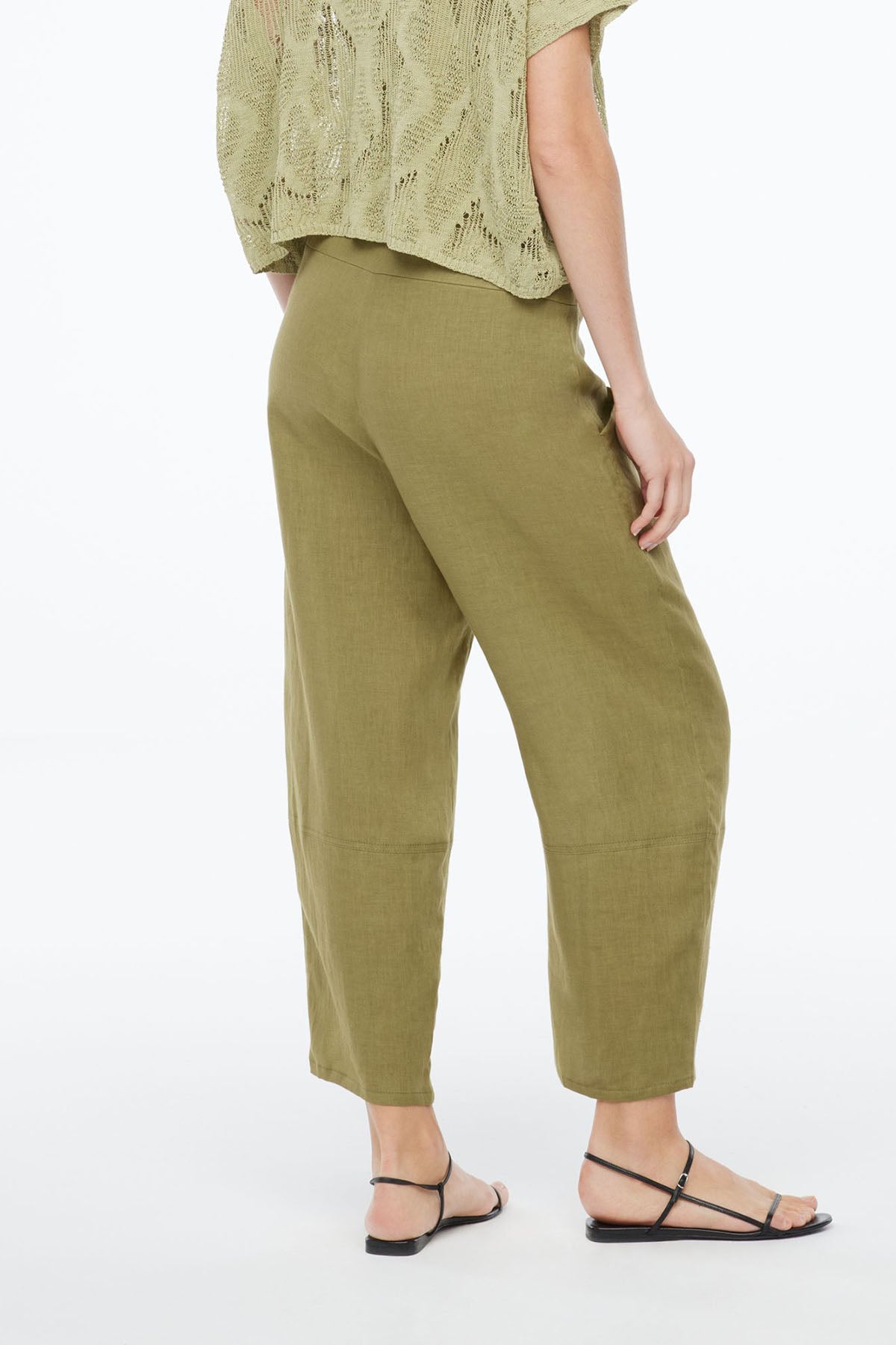 Sarah Pacini Geniş Kesim Keten Pantolon-Libas Trendy Fashion Store