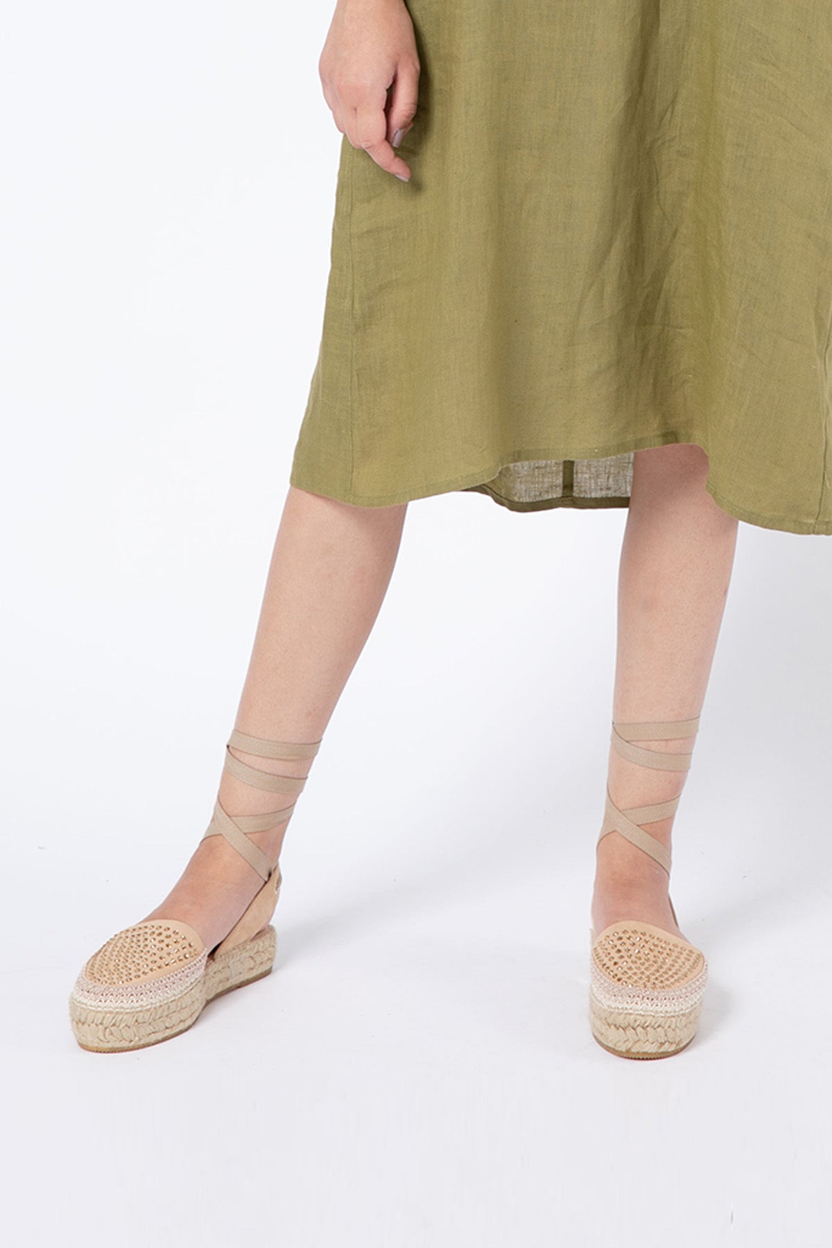 Sarah Pacini Keten Elbise-Libas Trendy Fashion Store