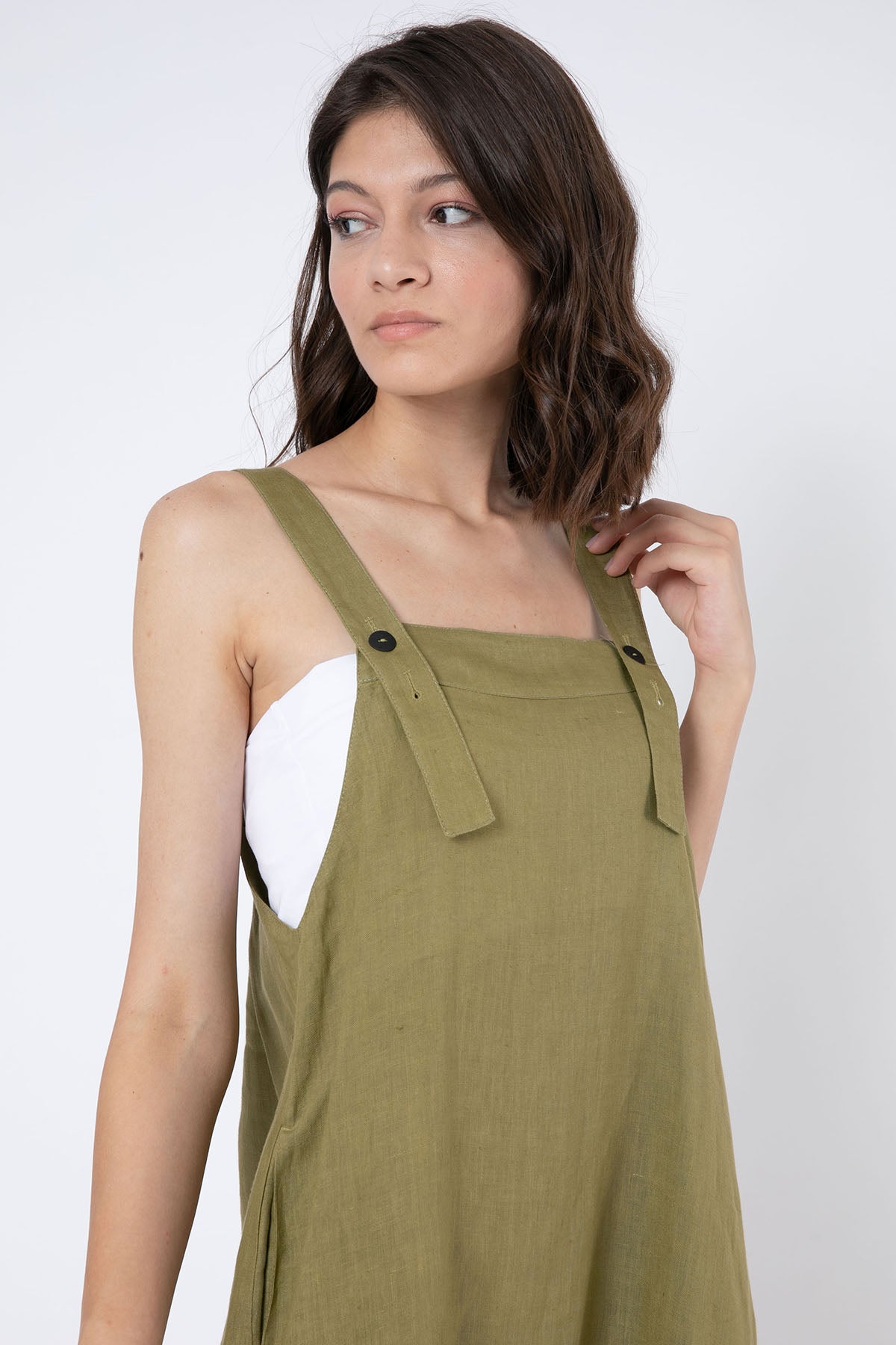 Sarah Pacini Keten Elbise-Libas Trendy Fashion Store