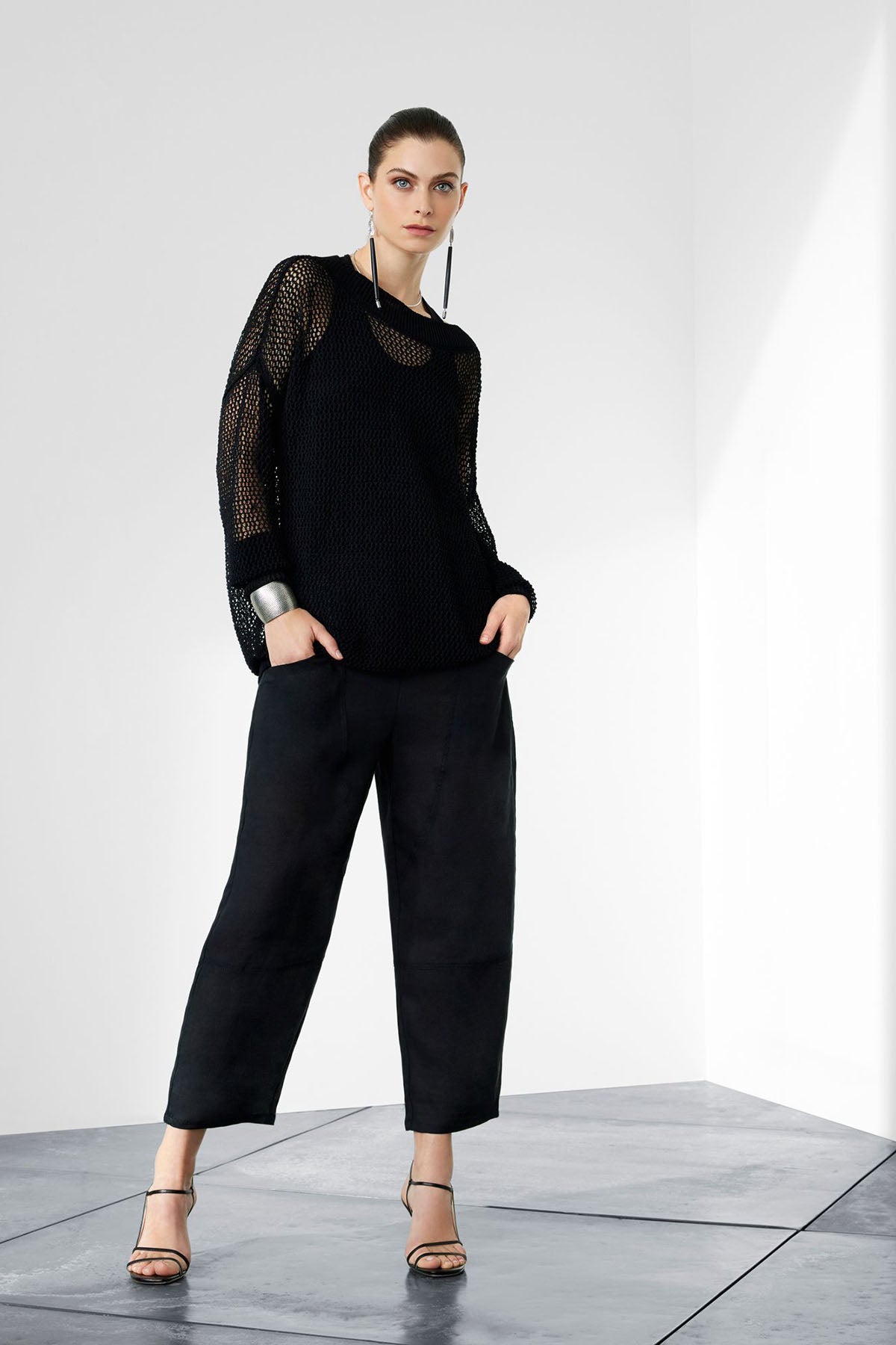 Sarah Pacini Geniş Kesim Keten Pantolon-Libas Trendy Fashion Store