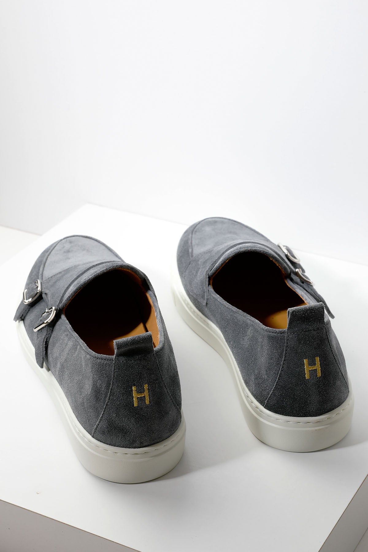 Henderson Tiff Süet Çift Tokalı Monk Loafer Ayakkabı-Libas Trendy Fashion Store