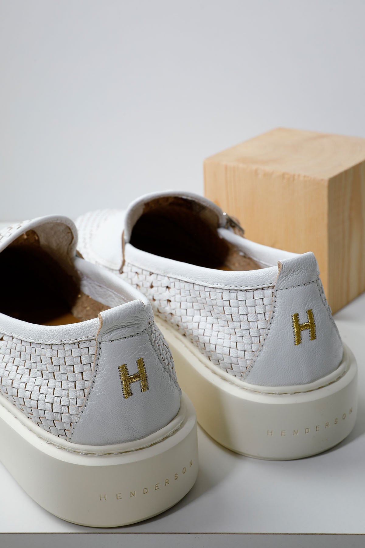 Henderson Gloria Çift Tokalı Örgü Deri Loafer Ayakkabı-Libas Trendy Fashion Store