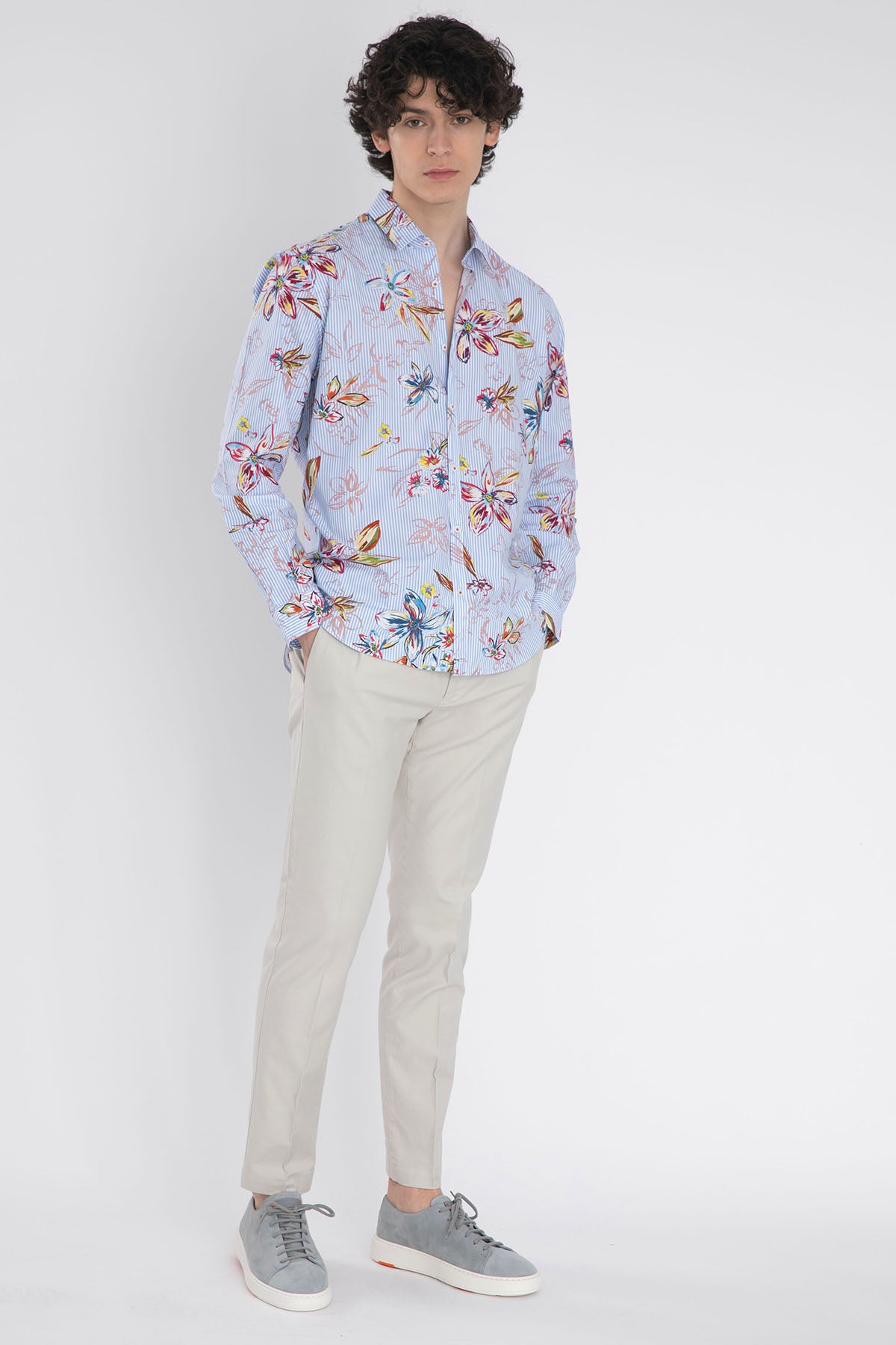 Poggianti Pisa Klasik Yaka Desenli Gömlek-Libas Trendy Fashion Store