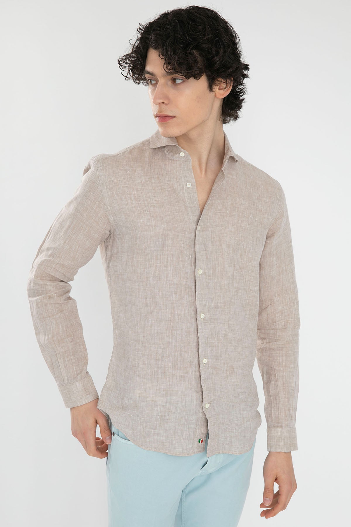 Poggianti Firenze Fransız Yaka Keten Gömlek-Libas Trendy Fashion Store