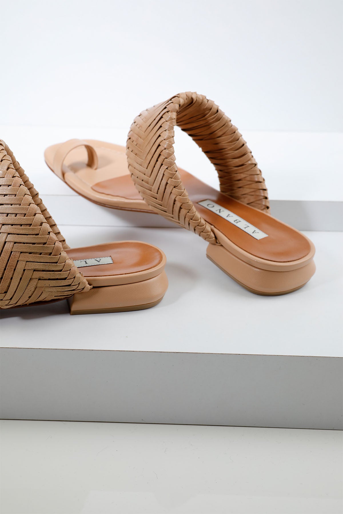 Albano Küt Burun Topuklu Deri Terlik-Libas Trendy Fashion Store