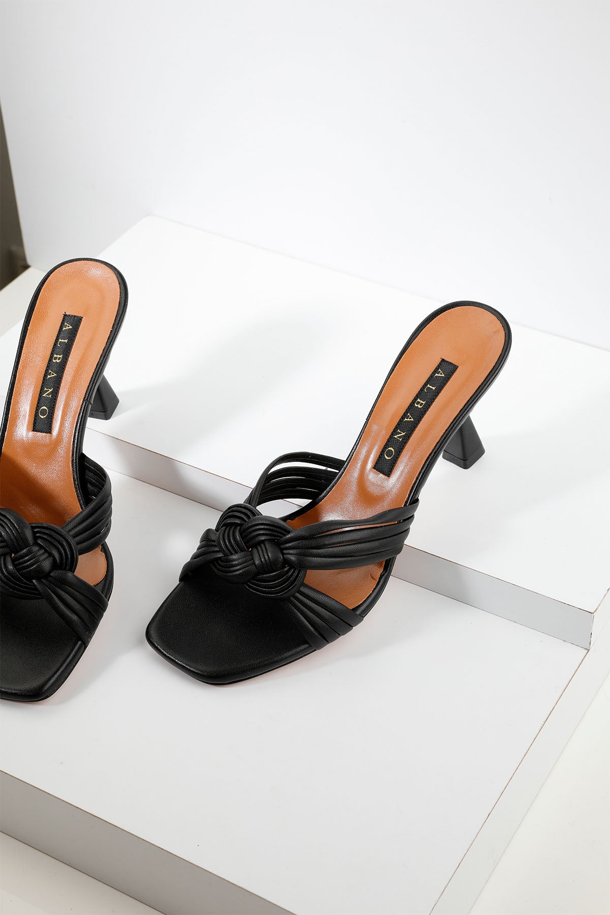 Albano Küt Burun Deri Terlik-Libas Trendy Fashion Store