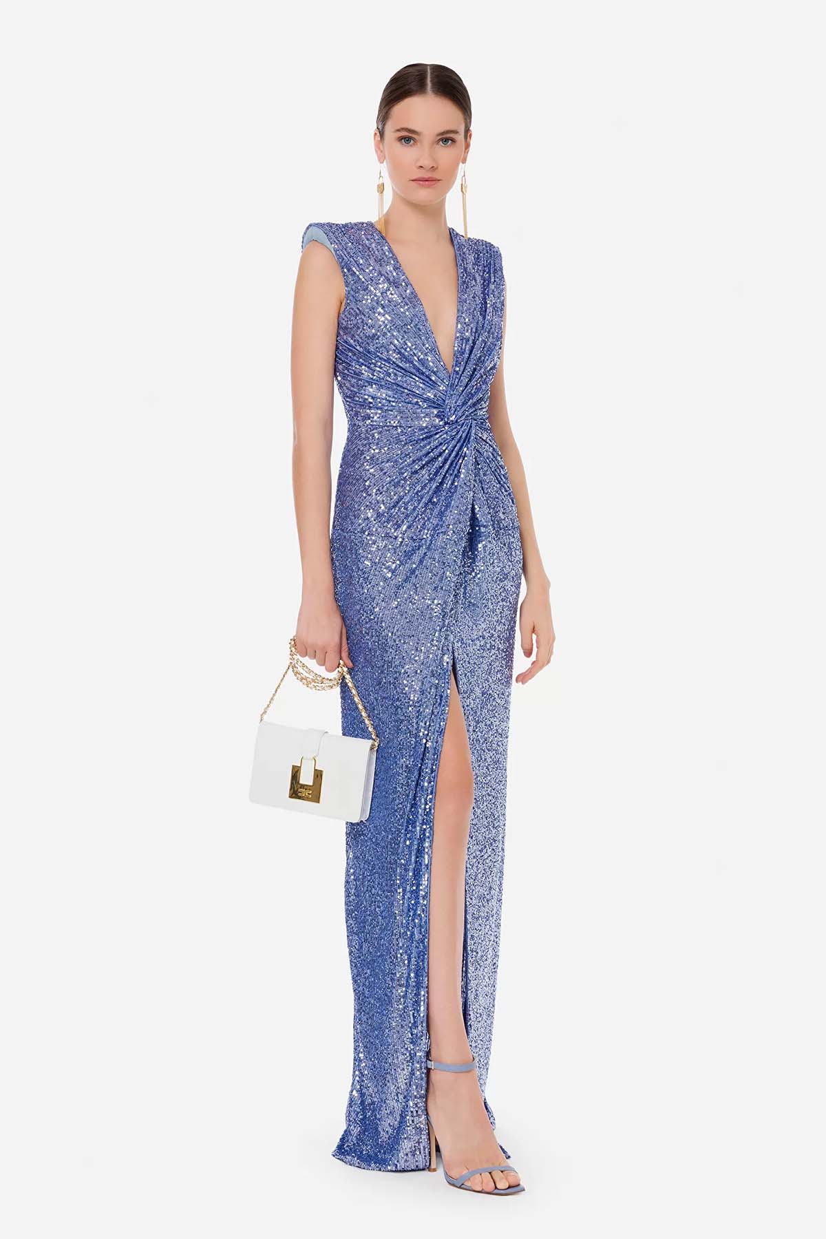 Elisabetta Franchi Payetli Uzun Elbise-Libas Trendy Fashion Store