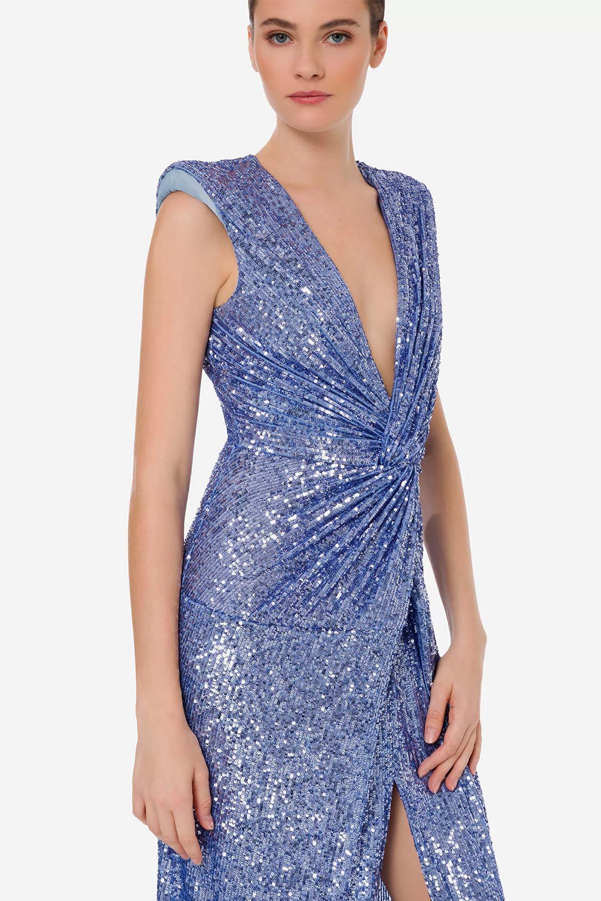 Elisabetta Franchi Payetli Uzun Elbise-Libas Trendy Fashion Store