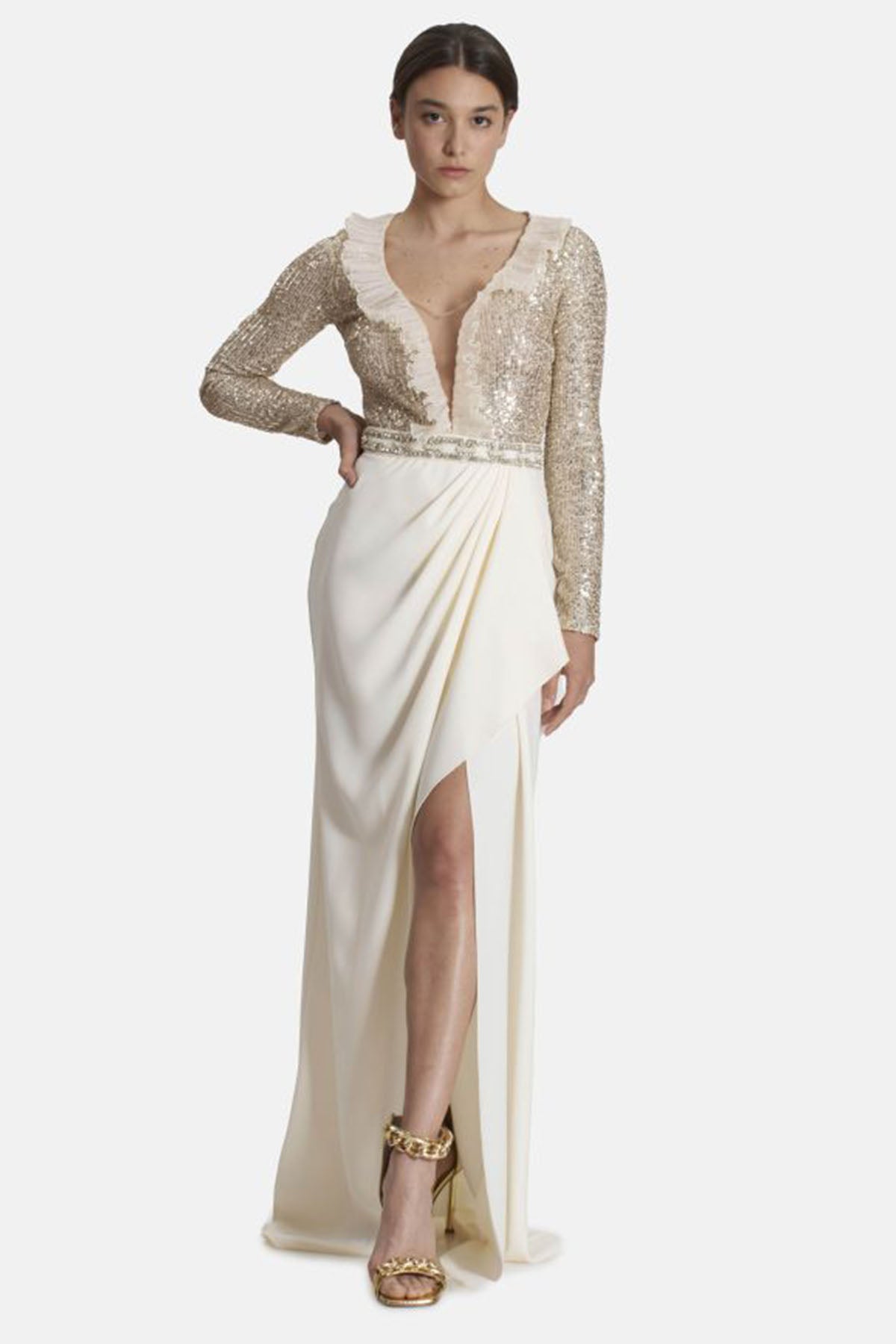 Elisabetta Franchi Uzun Abiye Elbise-Libas Trendy Fashion Store