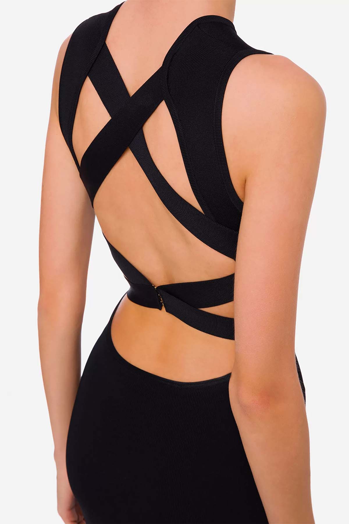 Elisabetta Franchi Sırt Dekolteli Uzun Abiye Elbise-Libas Trendy Fashion Store