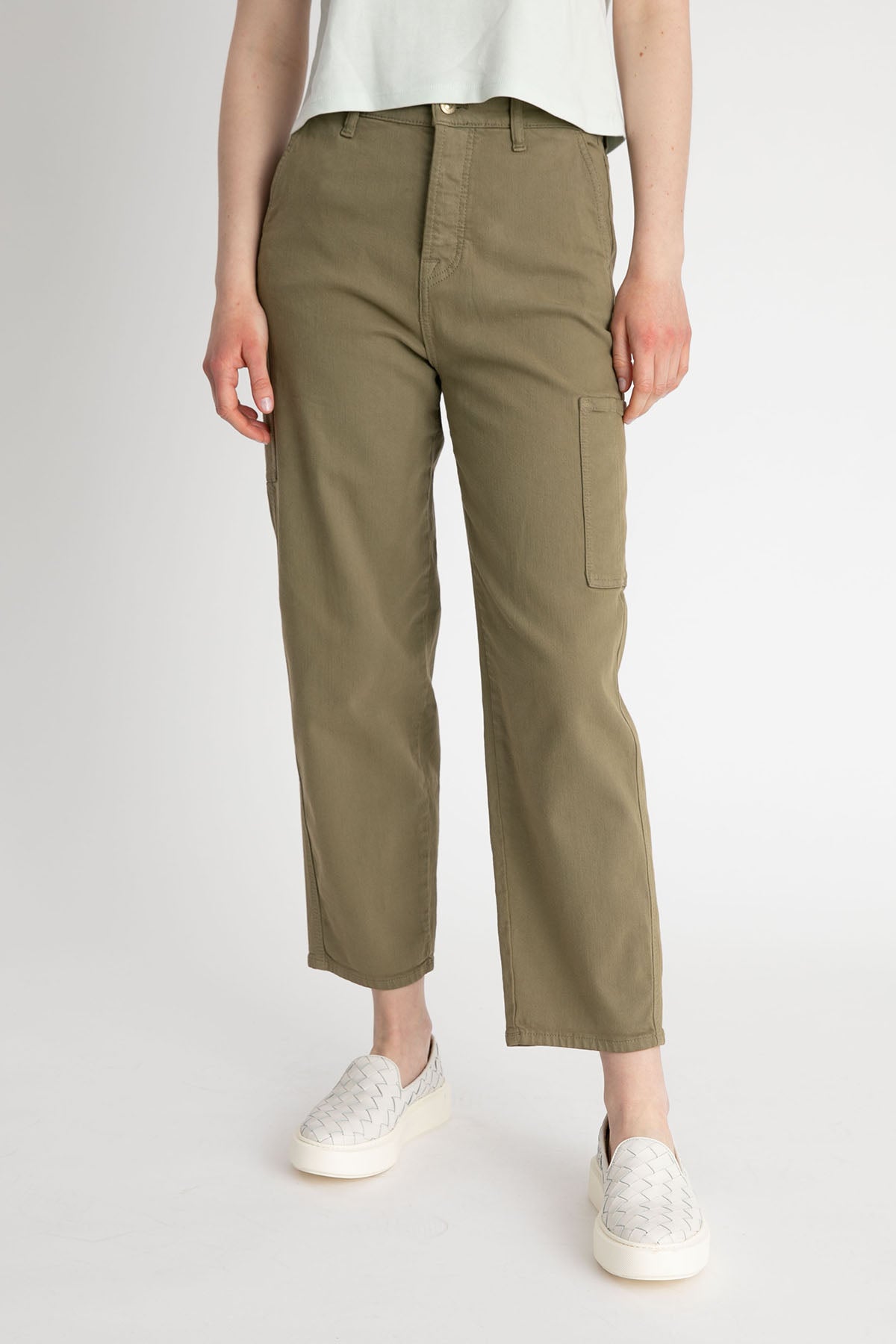 7 For All Mankind Dylan Painter Yüksek Bel Kargo Pantolon-Libas Trendy Fashion Store