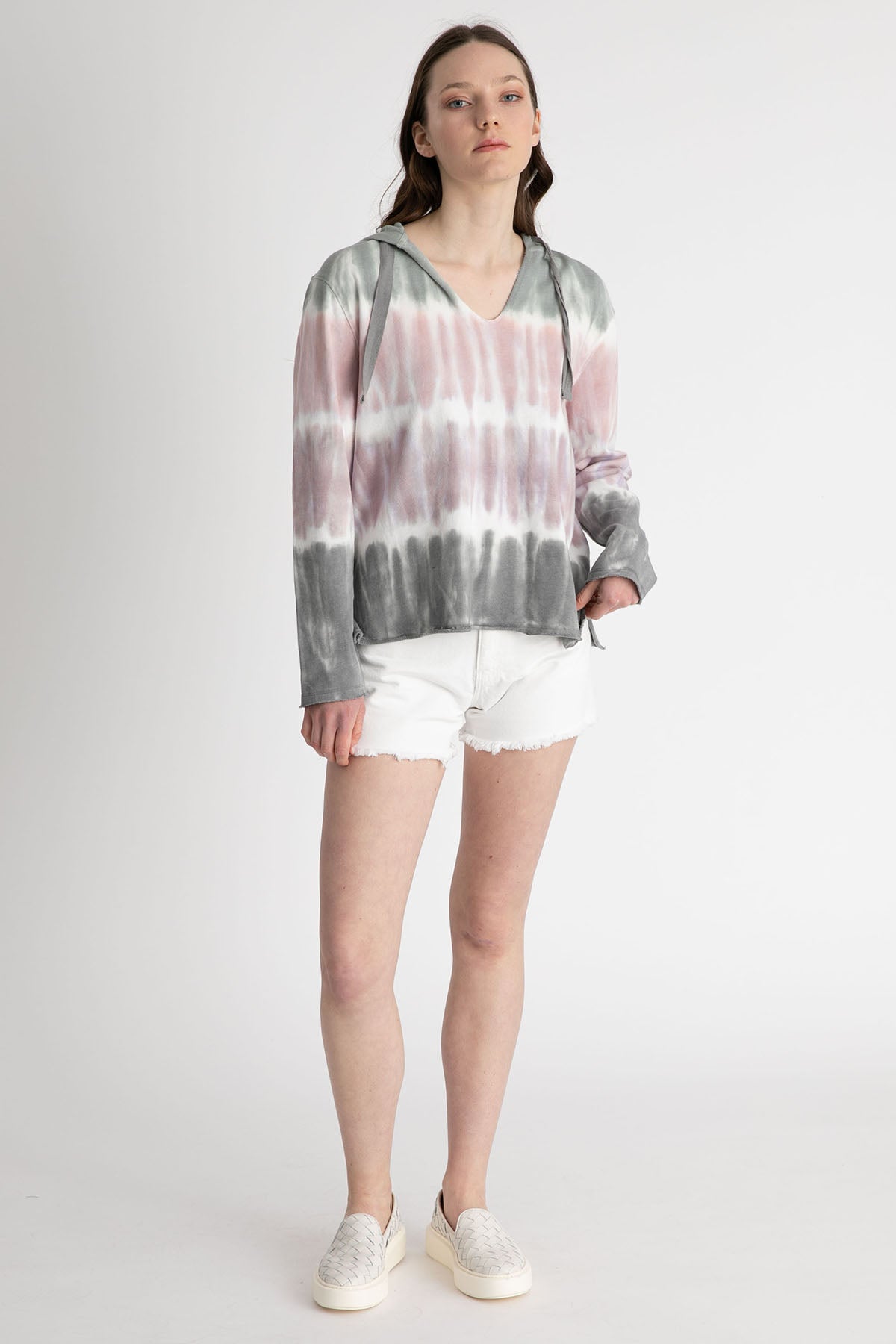 7 For All Mankind Kapüşonlu Batik Sweatshirt-Libas Trendy Fashion Store