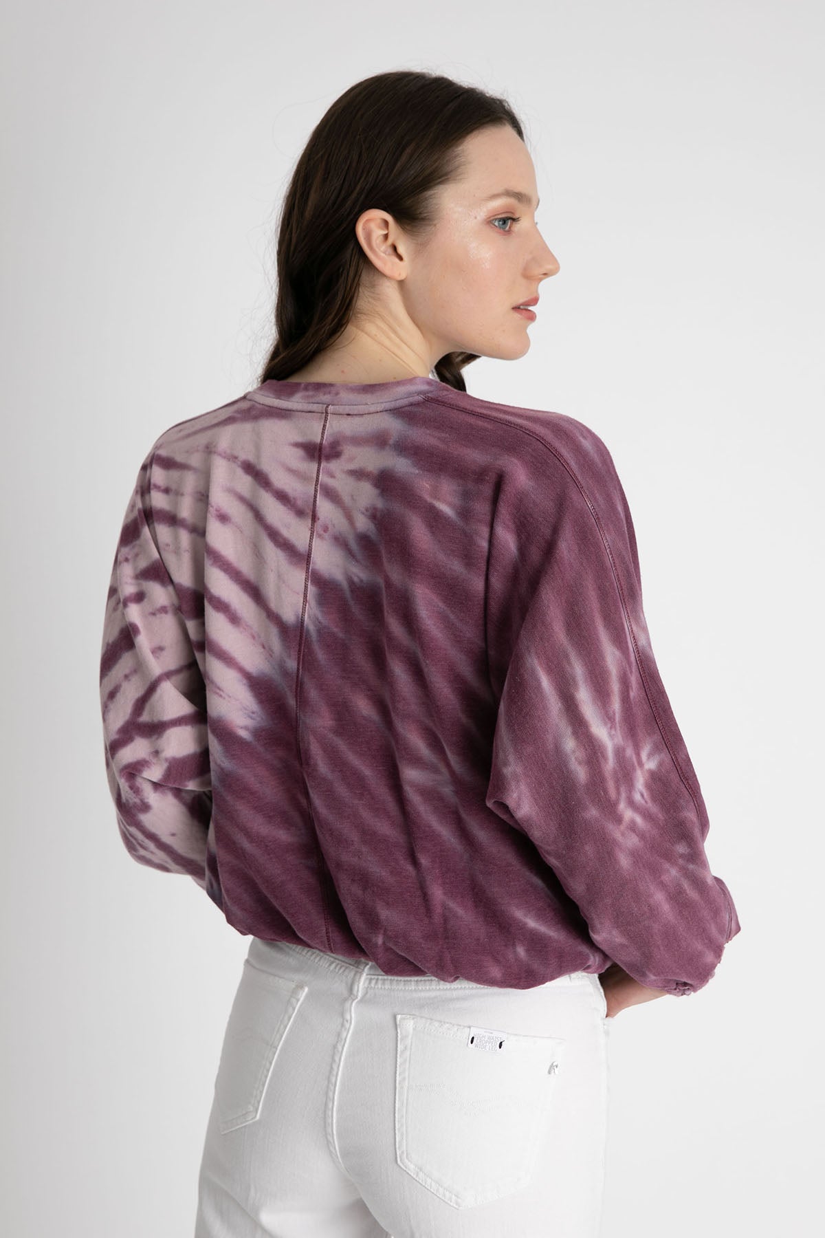 7 For All Mankind Geniş Kesim Belden Lastikli Batik Sweatshirt-Libas Trendy Fashion Store