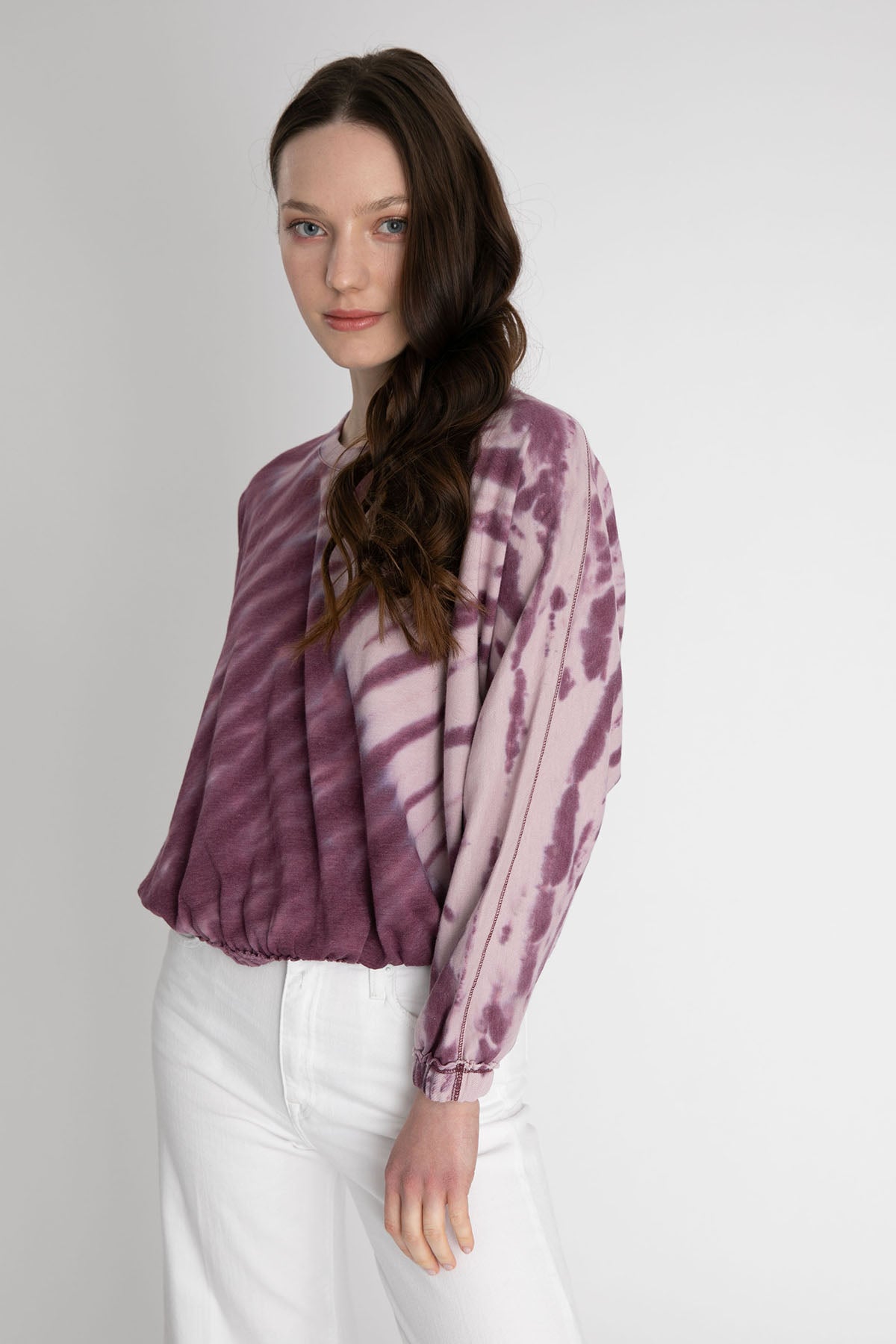 7 For All Mankind Geniş Kesim Belden Lastikli Batik Sweatshirt-Libas Trendy Fashion Store