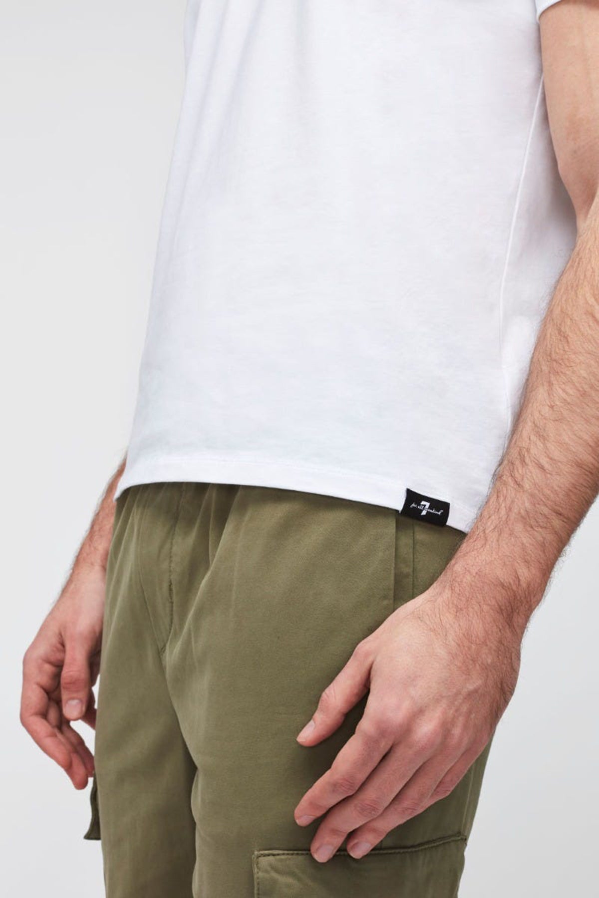 7 For All Mankind Yuvarlak Yaka Luxe Performance Streç T-shirt-Libas Trendy Fashion Store