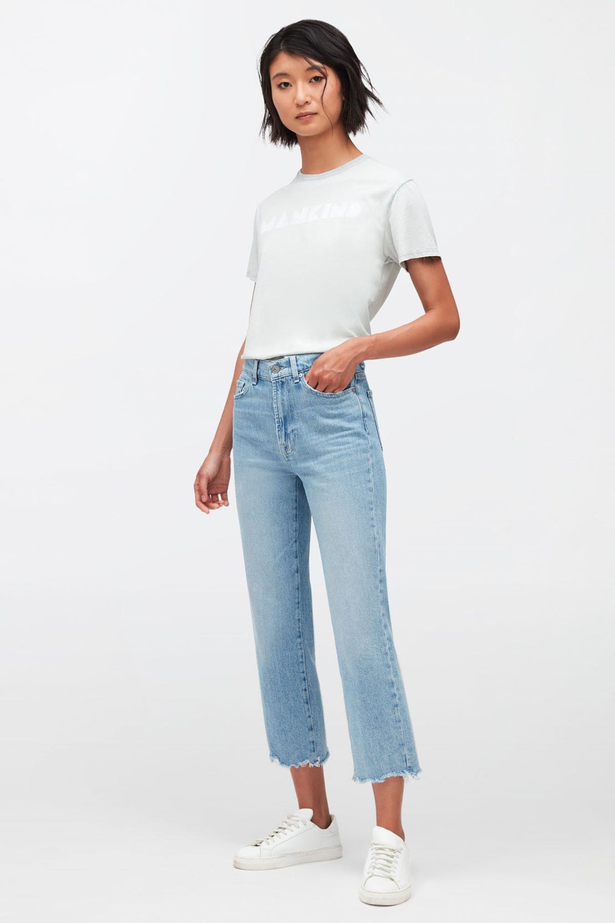 7 For All Mankind Logan Stovepipe Yüksek Bel Straight Fit Jeans-Libas Trendy Fashion Store